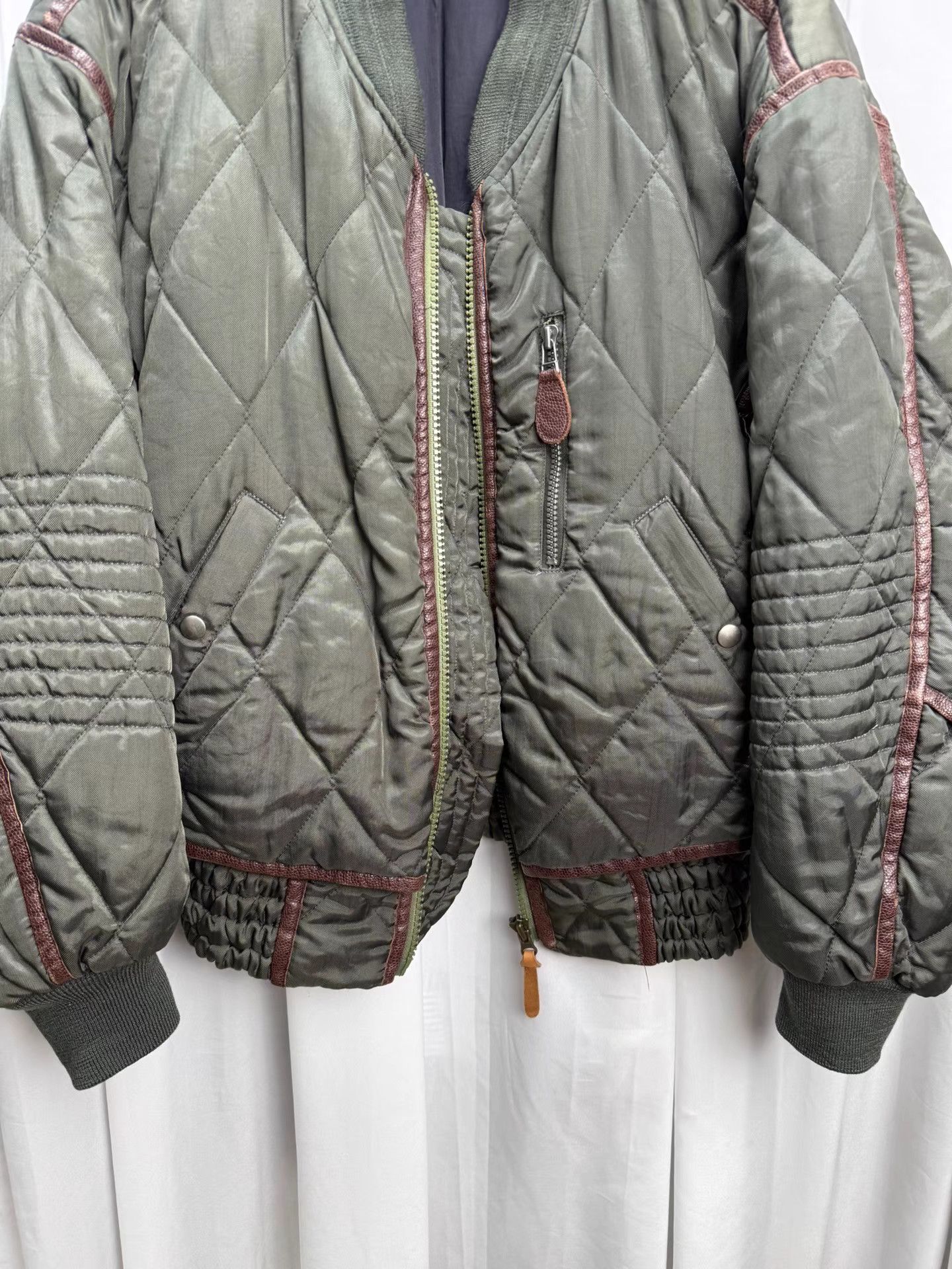Issey Miyake Issey MIYAKE archives Geometric Leather Panel Jacket K20 Size US M / EU 48-50 / 2 - 6 Thumbnail