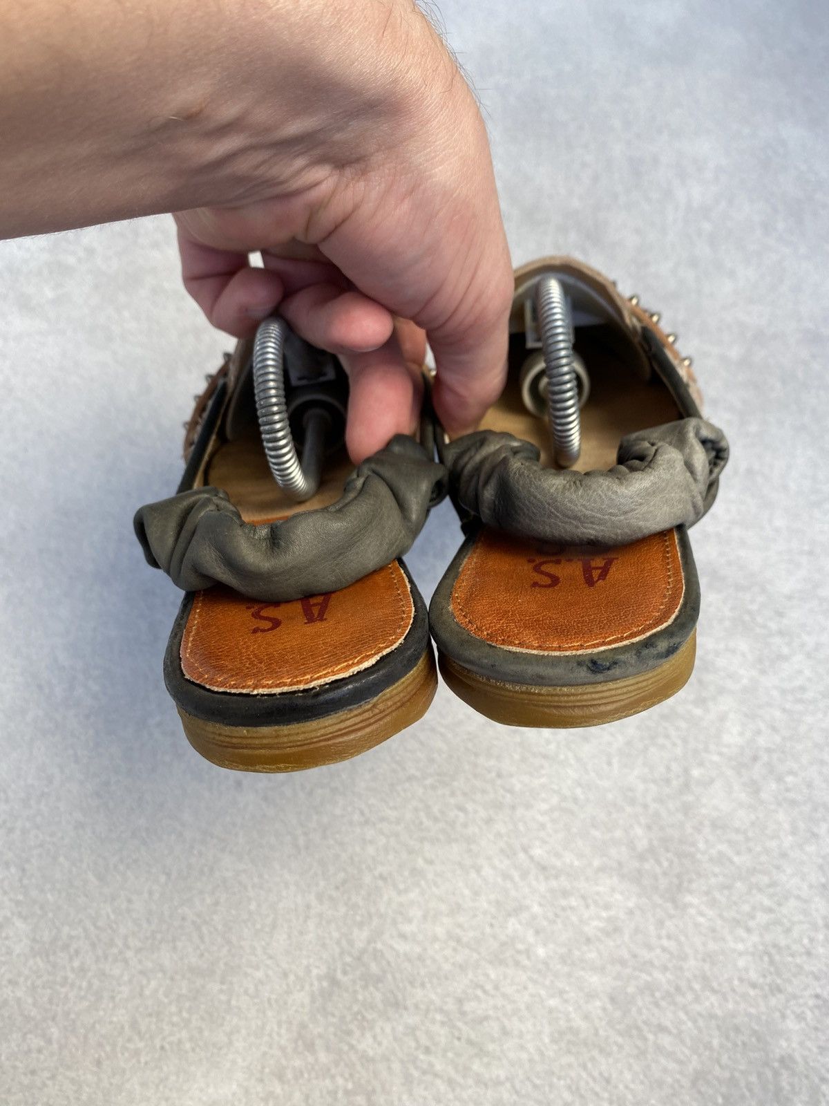 A.S.98 Vintage A.S.98 Airstap leather sandals flats mules slippers Size US 7.5 / IT 37.5 - 5 Thumbnail