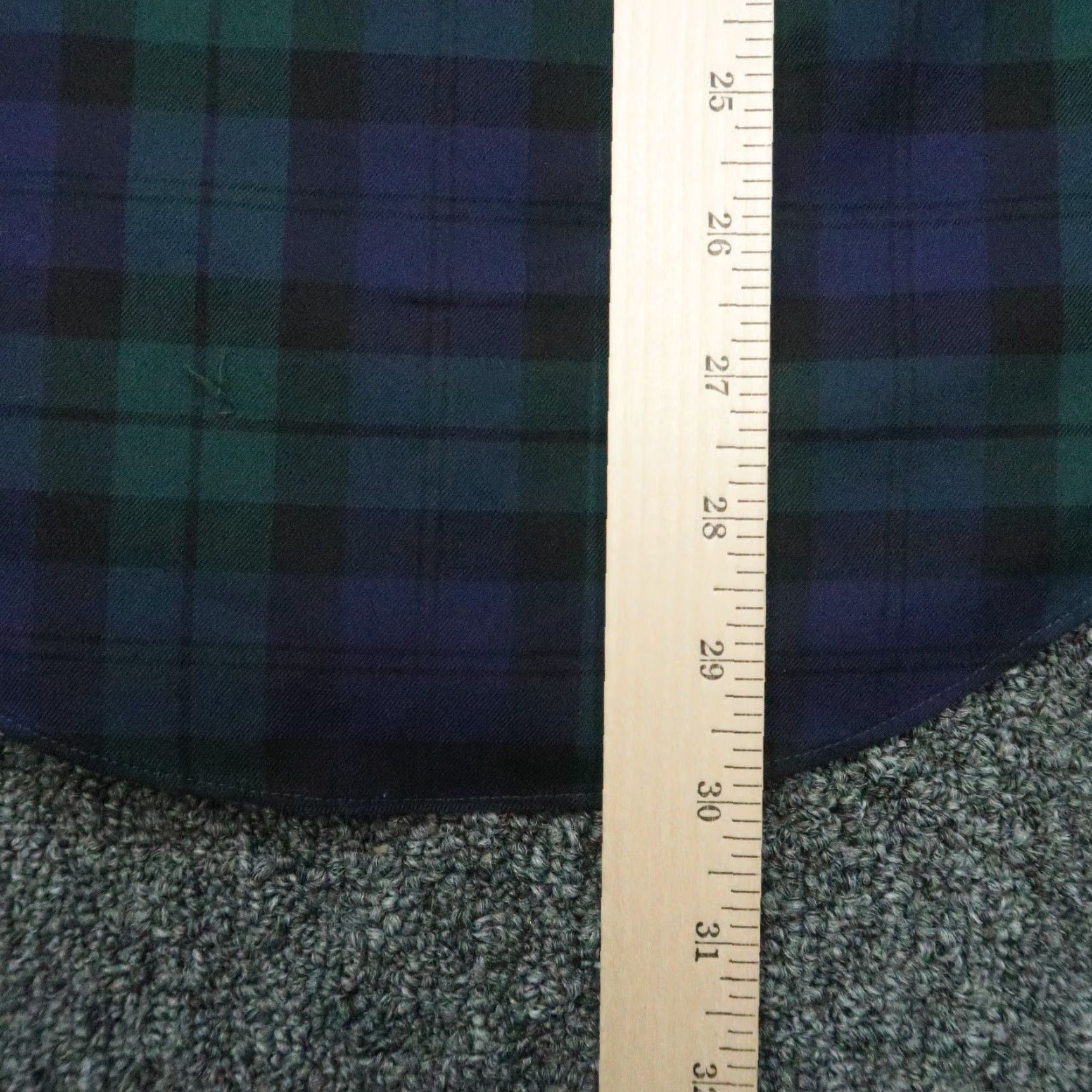 Brooks Brothers Shirt Mens Small Blue Black Watch Plaid Tartan Green Long Sleeve Button-Up Collar Down Button-Down