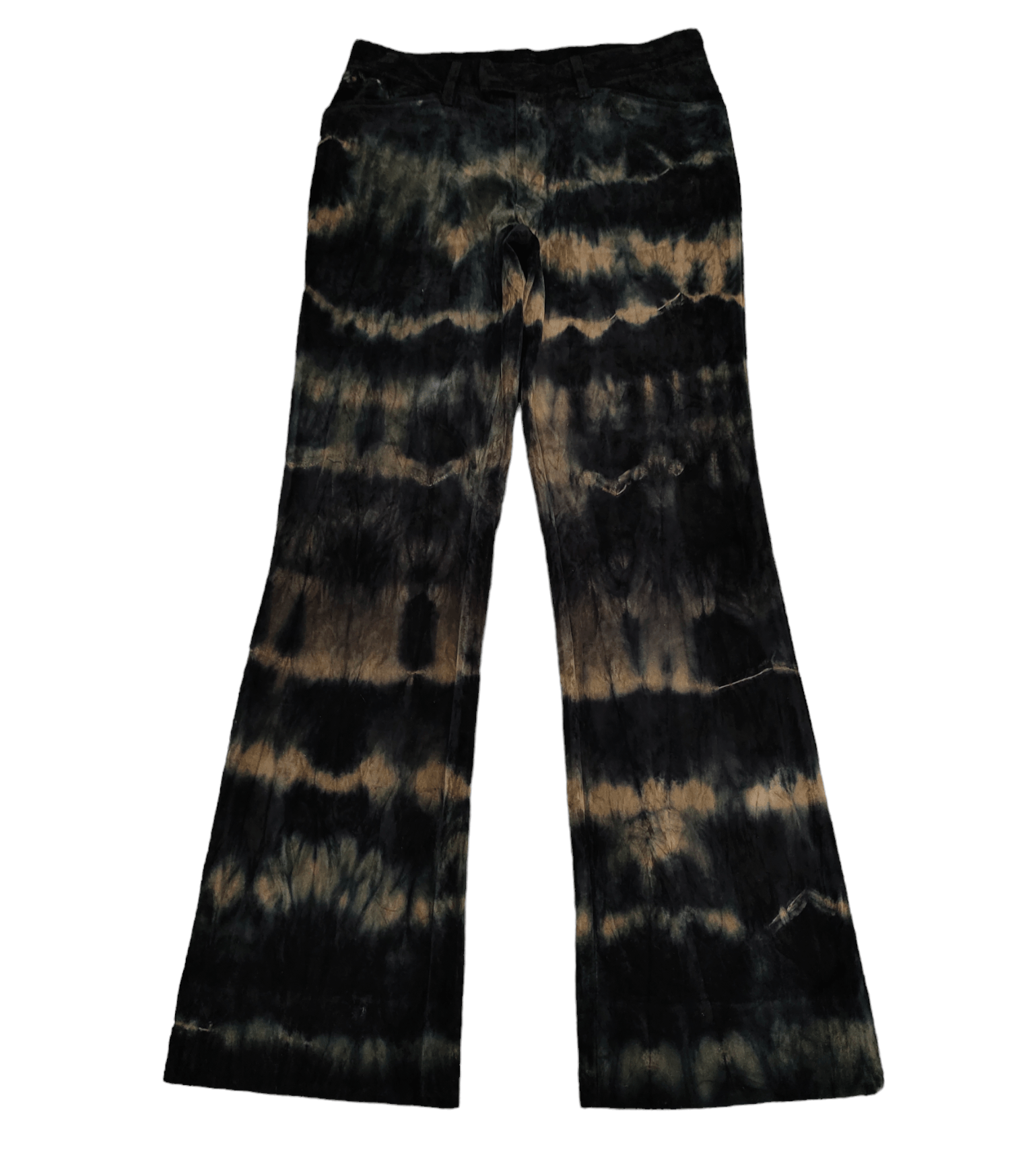 5351 POUR LES HOMMES Flare Pants 5351 Pour Les Homme Tie Dye Bootcut Y2k Size US 31 - 1 Thumbnail