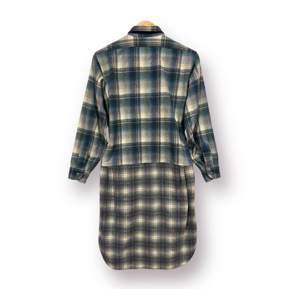 Pendleton × Vintage Pandleton shadow plaid tying waist front dress Size M / US 6-8 / IT 42-44 - 9 Thumbnail