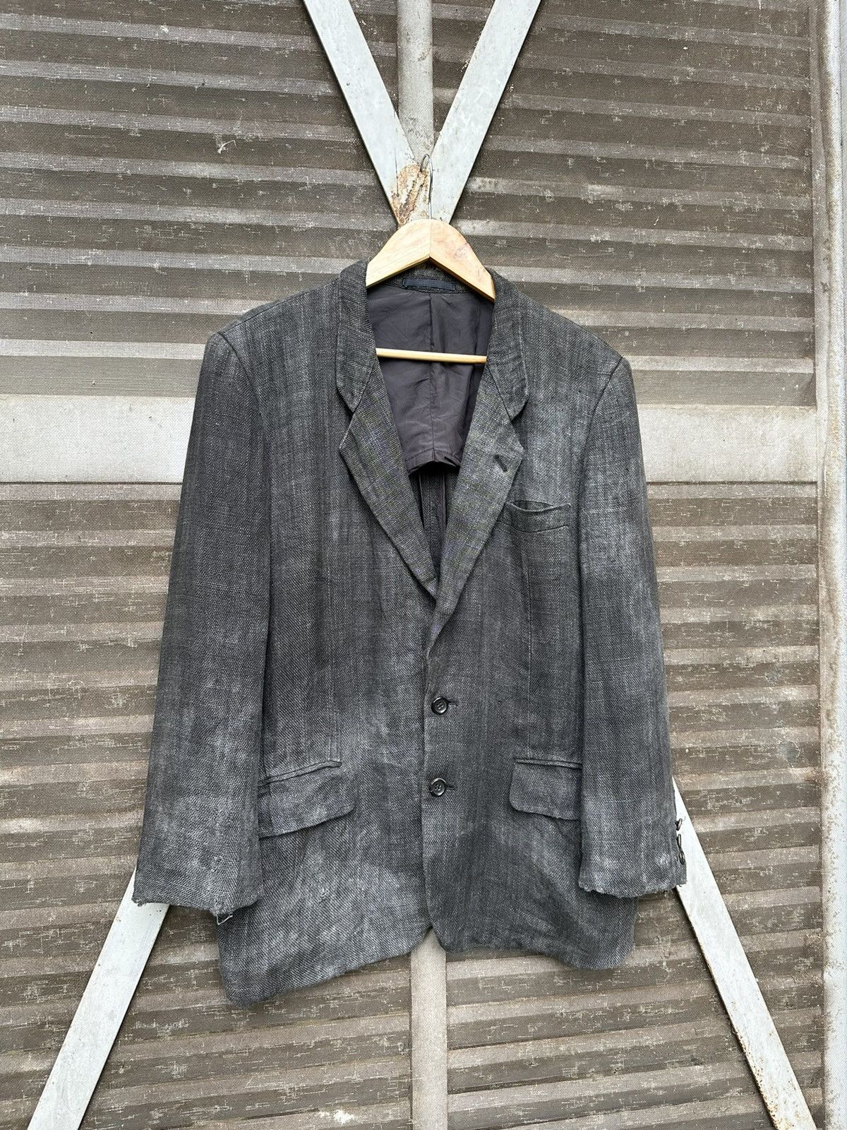 Comme des Garcons 👹Vintage Comme Des Garcons Linen Lined Jacket Size US L / EU 52-54 / 3 - 3 Thumbnail