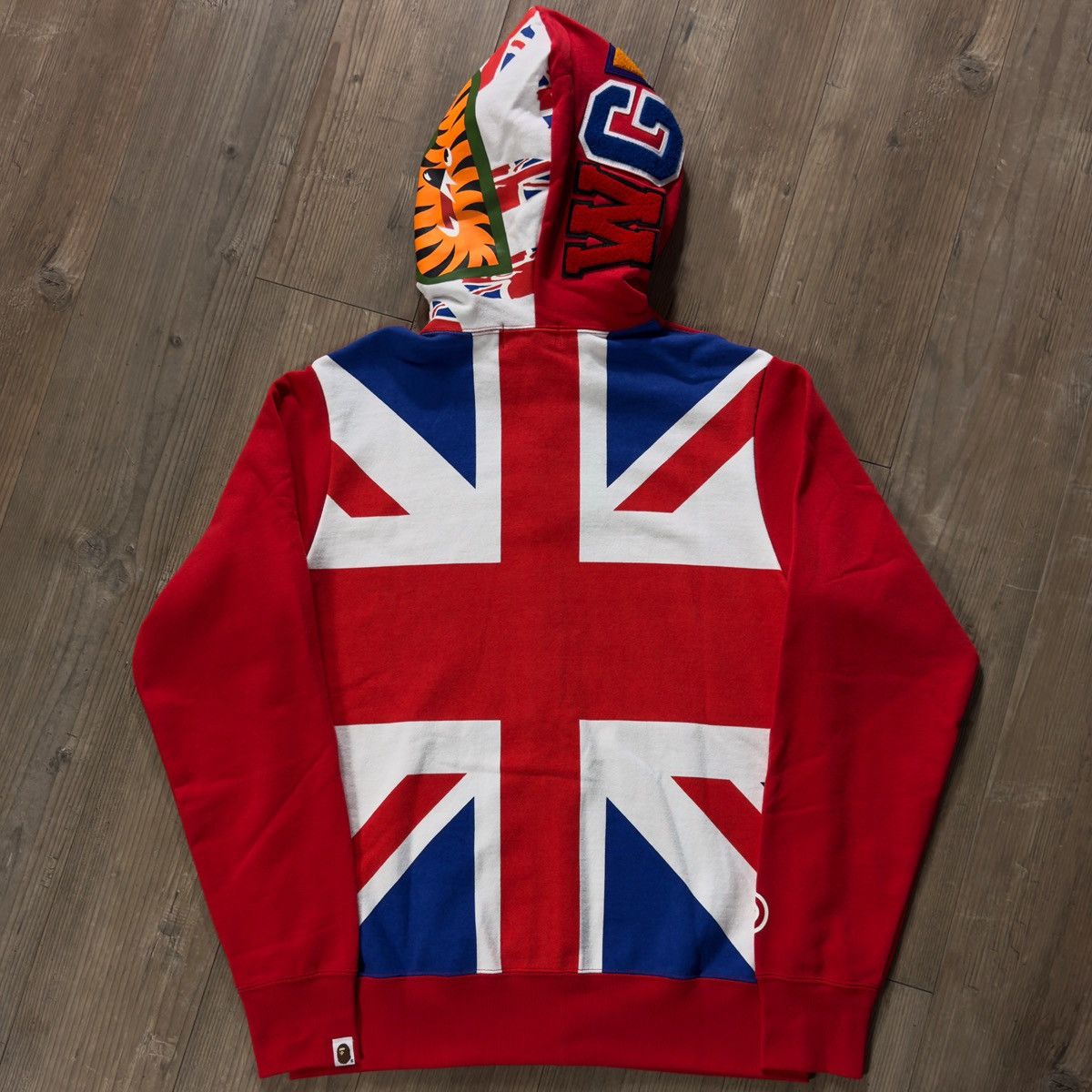 Bape Bape London Union Jack Shark Full Zip Hoodie Red 2020 Size US L / EU 52-54 / 3 - 11 Thumbnail