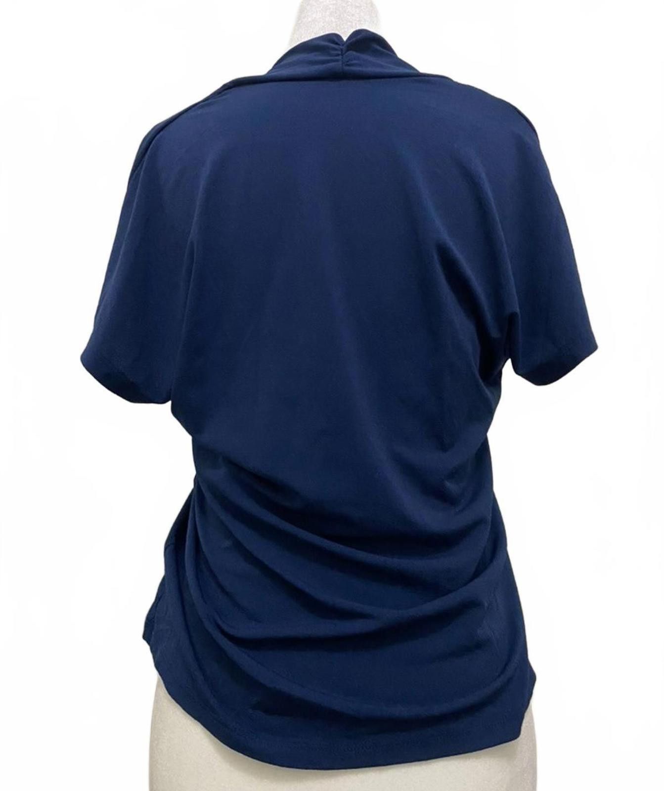 H&M H&M Loose Fit Blouse in Navy Blue (SMALL) Size S / US 4 / IT 40 - 3 Thumbnail