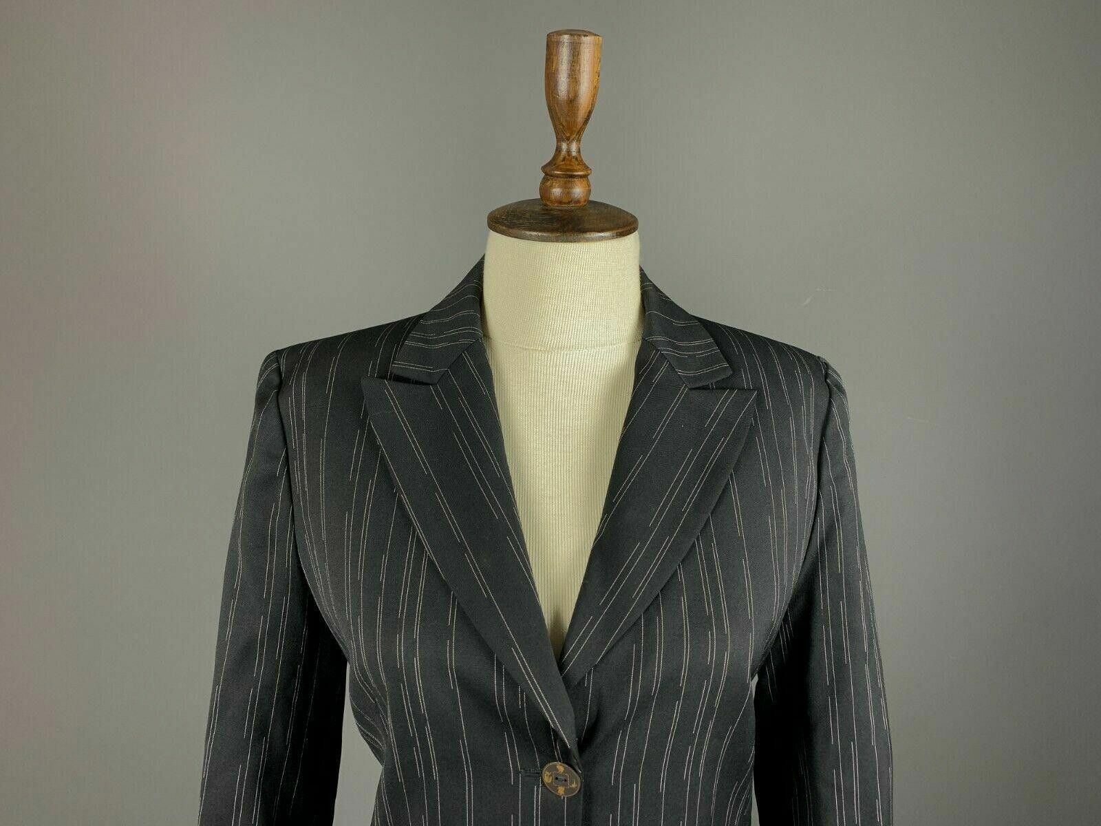 Kenzo Kenzo Jungle Black Wool Stripe 2 Blazer Jacket Size 38 Size 40R - 2 Thumbnail