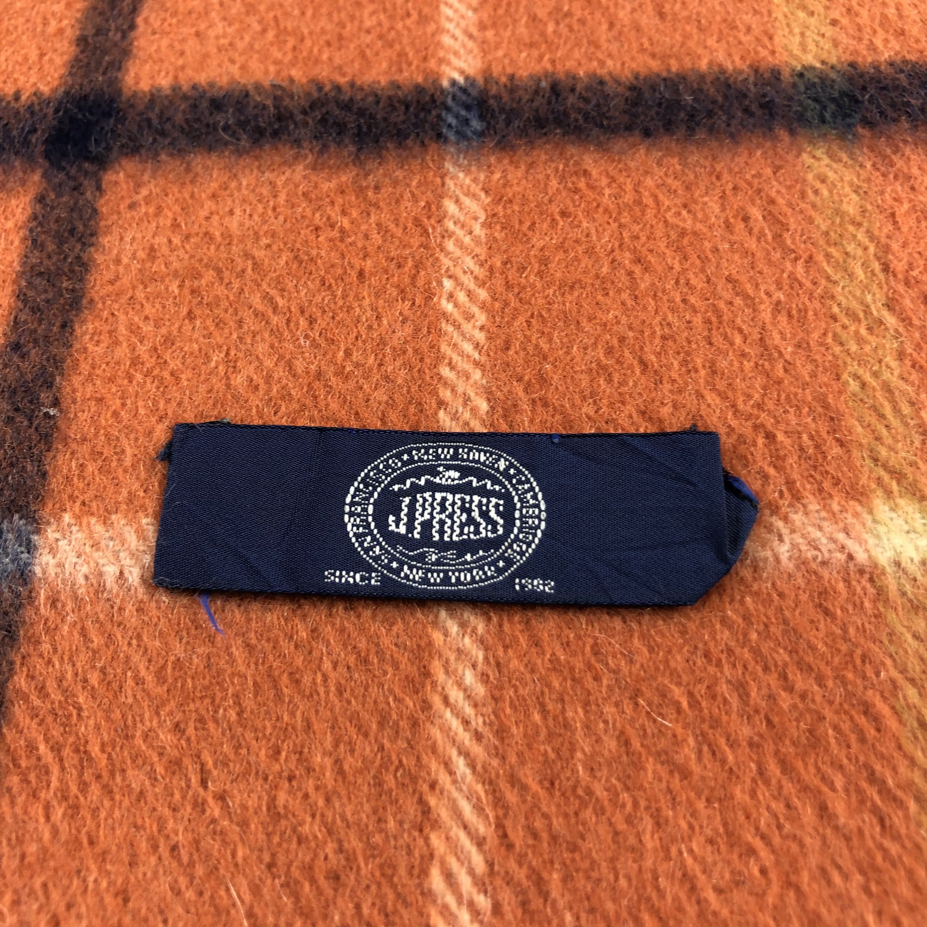 J. Press J. Press Tartan Wool Scarf Muffler V957 Size ONE SIZE - 4 Thumbnail