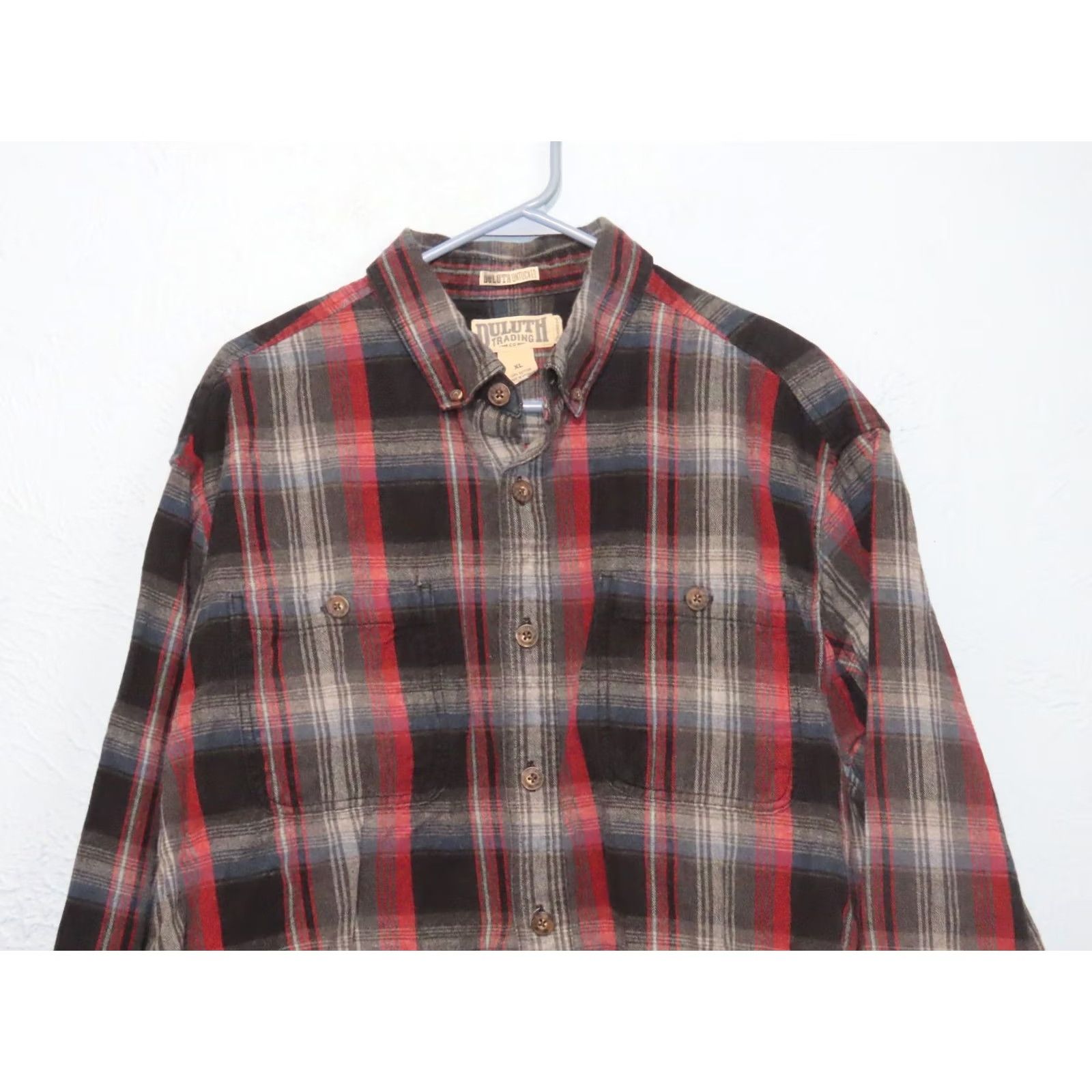 Vintage Duluth Untucked Flannel Relaxed Fit Shirt Men’s XL Black Red Gray Plaid Button-Up Size US XL / EU 56 / 4 - 3 Thumbnail