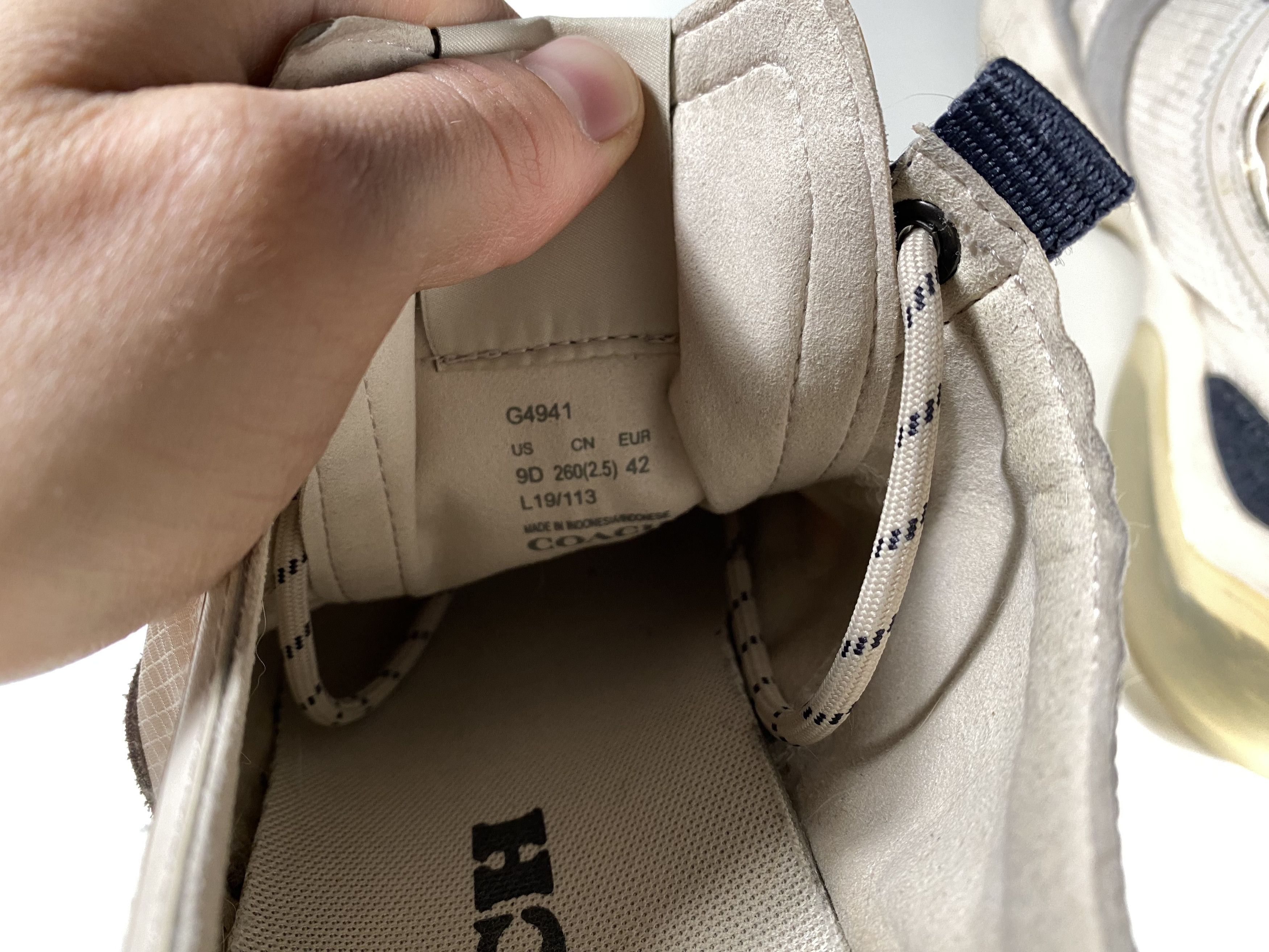 Coach G4941 - Coach Lowtop Citysole Runner White / Navy Size US 9 / EU 42 - 5 Thumbnail