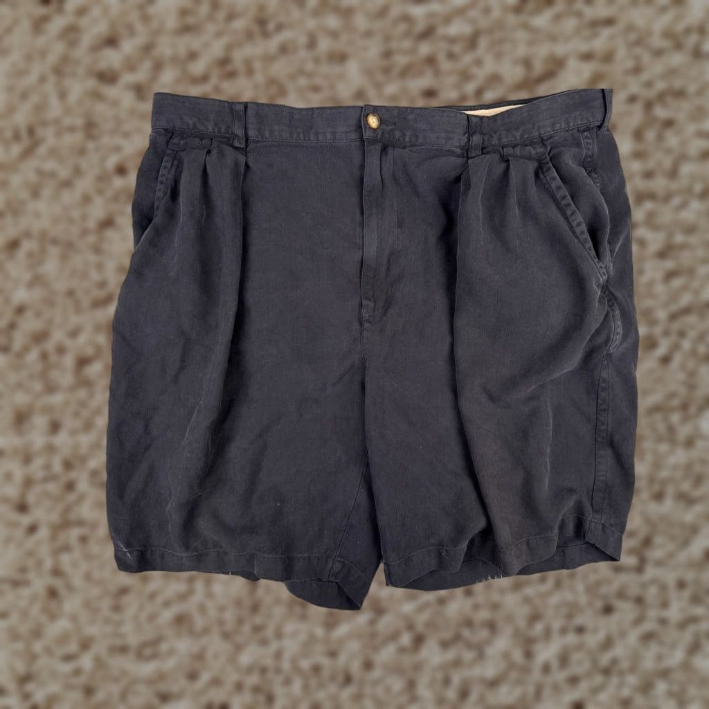 Tommy Bahama VINTAGE not applicable; restructure: "Tommy Bahama Silk Pleated Chino Shorts Men 40 Blue 39x8 Lightweight Beach Casual" Size US 40 / EU 56 - 1 Thumbnail