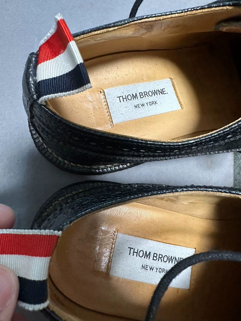 Thom Browne Thom Browne Rubber sole retro black carved leather shoes Size US 9 / EU 42 - 7 Thumbnail