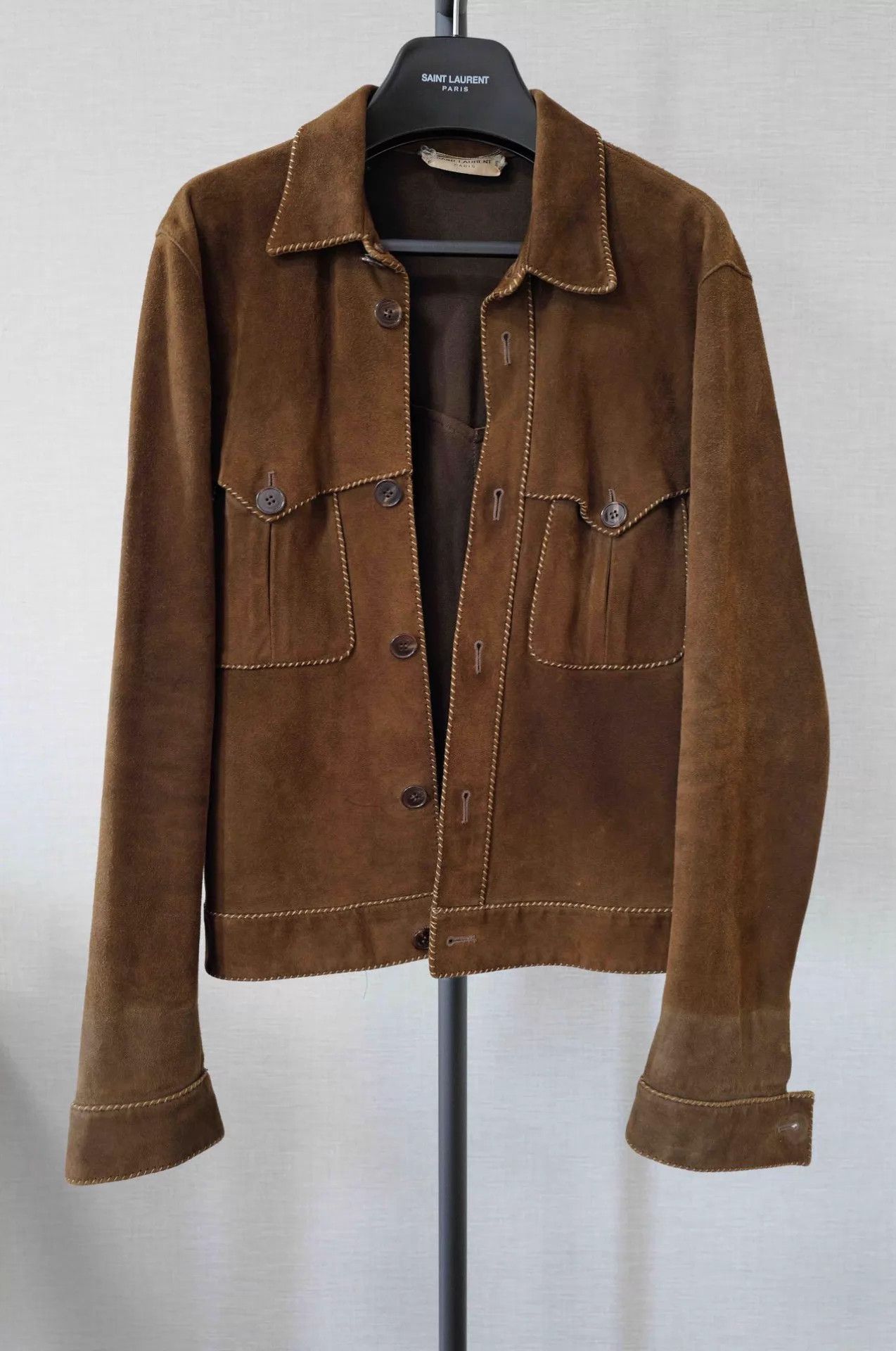 Hedi Slimane × Saint Laurent Paris 15SS Hedi Leopard Suede Trapper