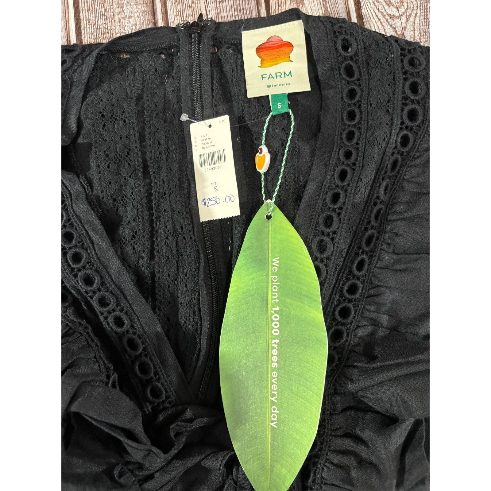 Farm Rio Farm Rio Lace And Ruffles Jumpsuit Size S Color Black NWT ms Size 28" / US 6 / IT 42 - 4 Thumbnail