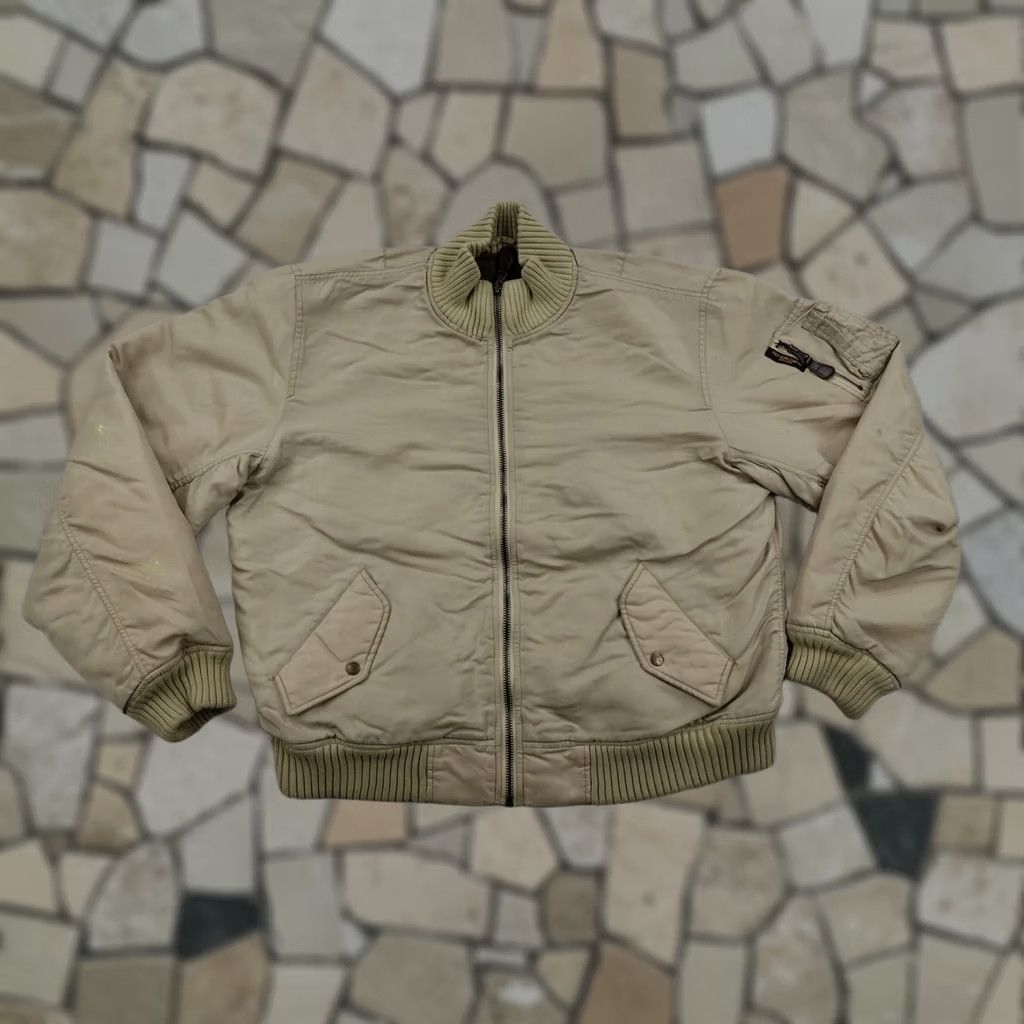 Ralph Lauren VINTAGE Ralph Lauren Jacket Bomber Fleece Lined Coat Large Military Polo Jeans Adult Mens Beige Outdoor Lined Insulated Casual Size US L / EU 52-54 / 3 - 1 Thumbnail
