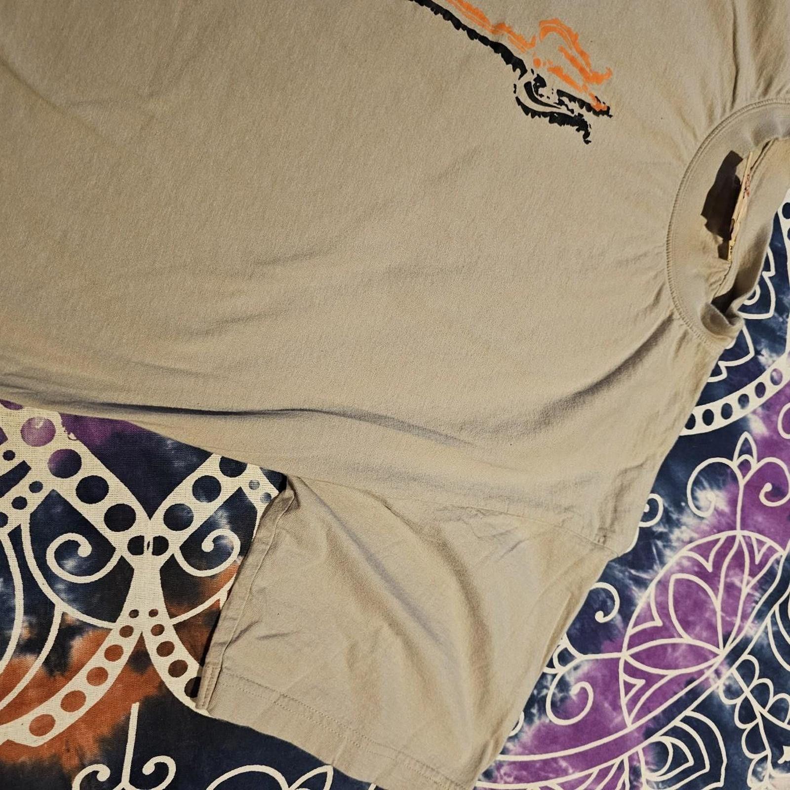 Designer Men's Tan and Orange Karma T-shirt Size US XL / EU 56 / 4 - 6 Thumbnail