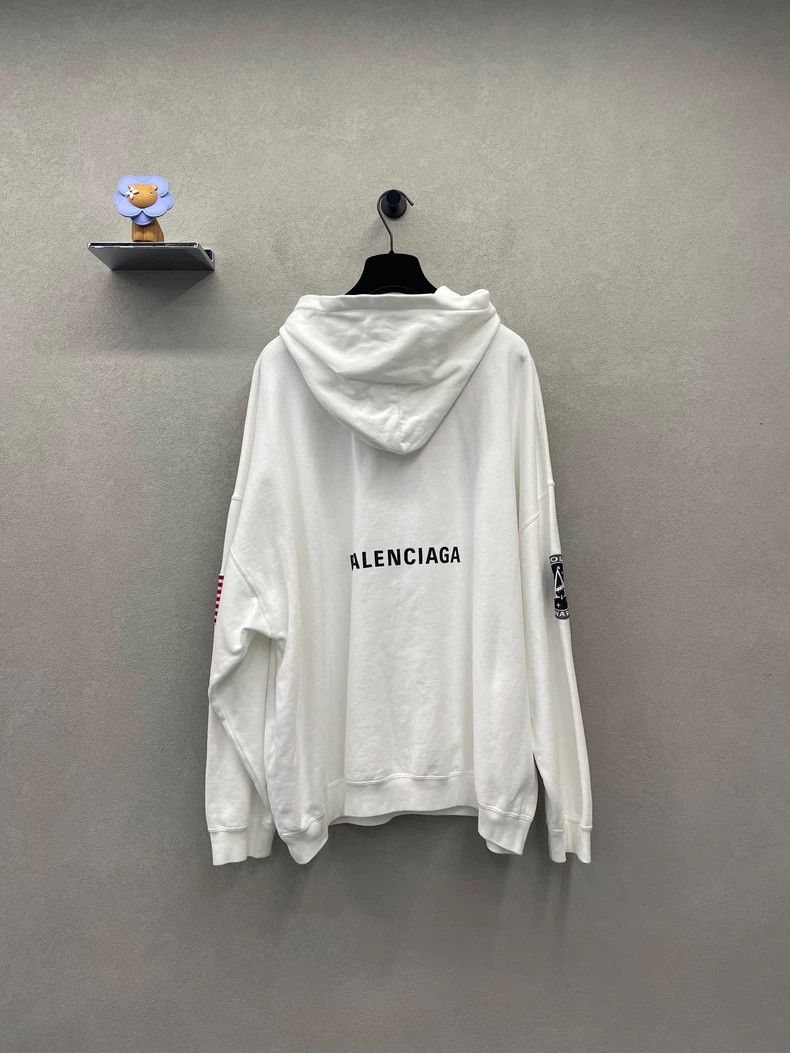 Balenciaga Balenciaga NASA Collaboration Labeled Hooded White Sweatsh Size US XS / EU 42 / 0 - 3 Thumbnail