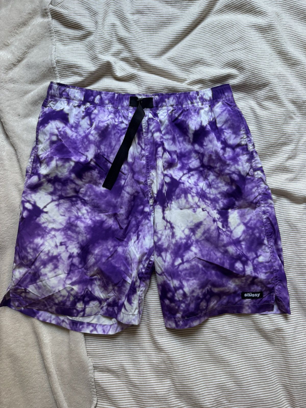Stussy Rare Stussy Purple Tie-Dye Shorts Size US 30 / EU 46 - 1 Thumbnail