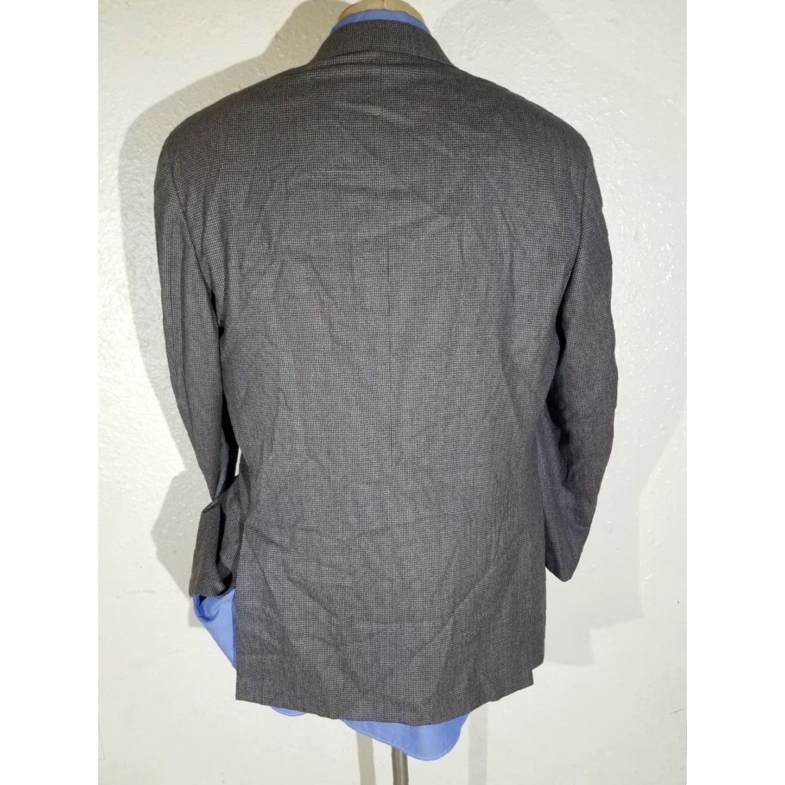 Canali CANALI 1934 Sport Coat Jacket Blazer Brown Wool Check 44R Men Size 44R - 3 Thumbnail