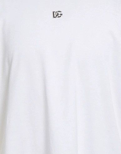Dolce & Gabbana Dolce & Gabbana White DG Logo Metal-Badge Tee Made in Italy Size US L / EU 52-54 / 3 - 4 Thumbnail