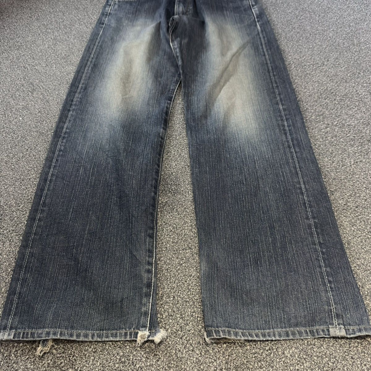Edwin 🇯🇵 Vintage 90s Japanese Edwin 503 Rusty Destroyed Denim Size US 31 - 6 Thumbnail