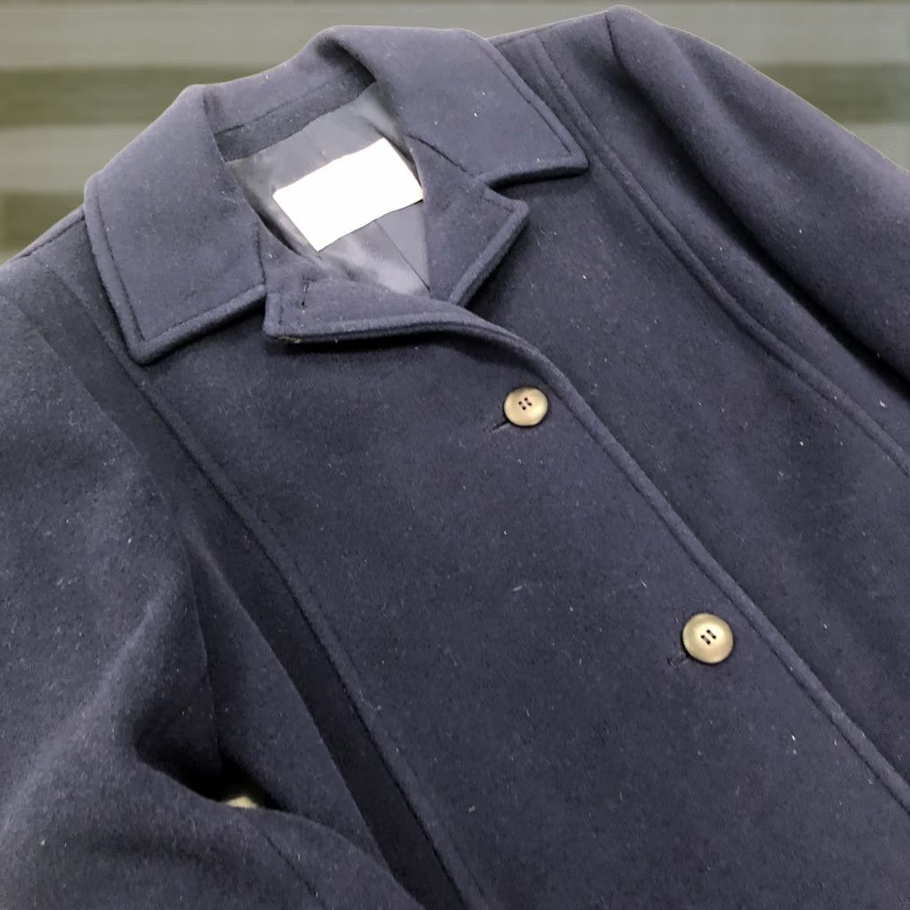Pendleton VINTAGE Pendleton Coat Wool Navy Blue 100% Virgin Wool Pea Coat Womens 46 in Long Sleeve Button S Size L / US 10 / IT 46 - 1 Thumbnail