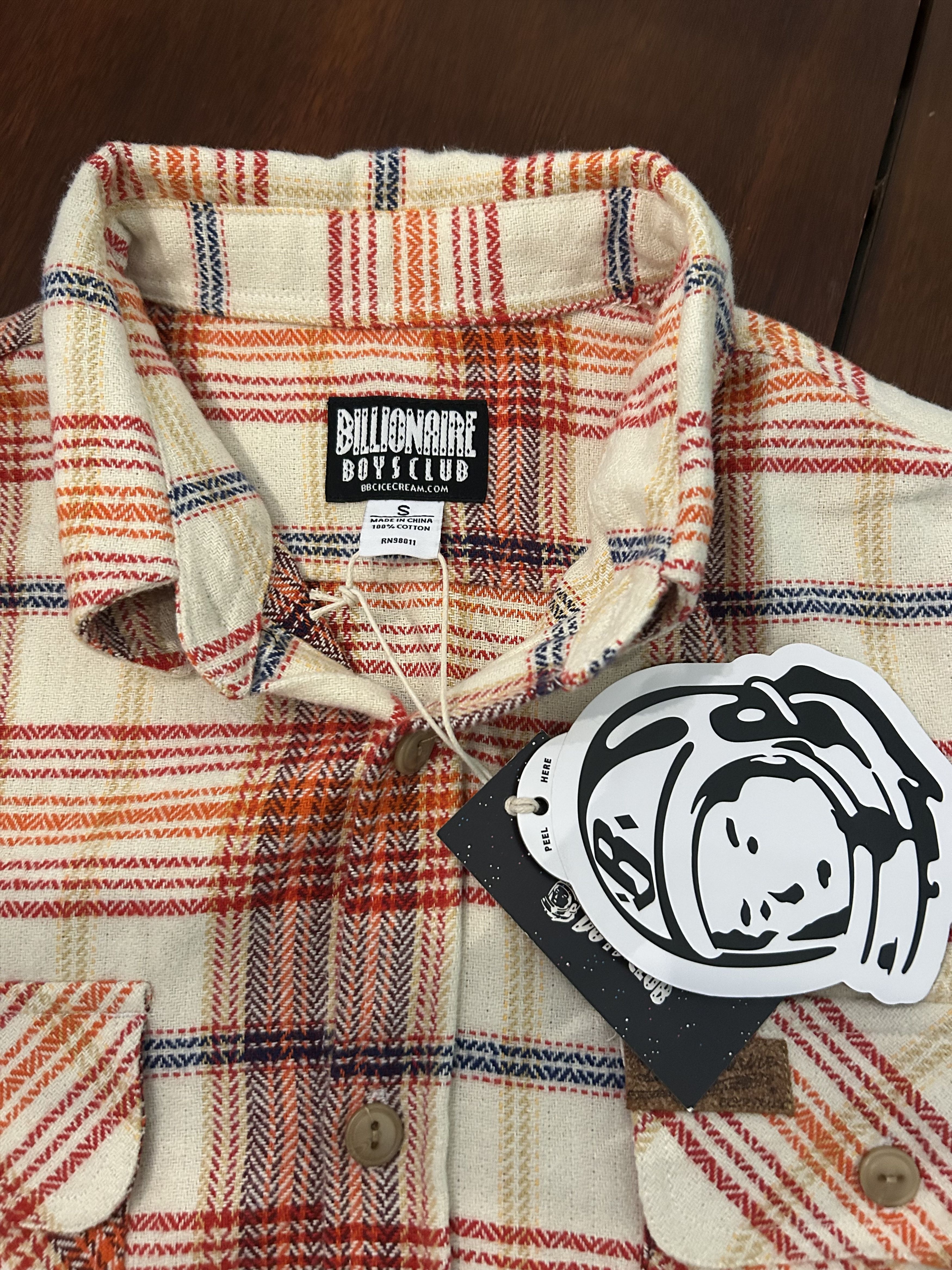 Billionaire Boys Club Billionaire Boys Club Embroidered Flannel Button-Up Shirt Size US S / EU 44-46 / 1 - 2 Thumbnail