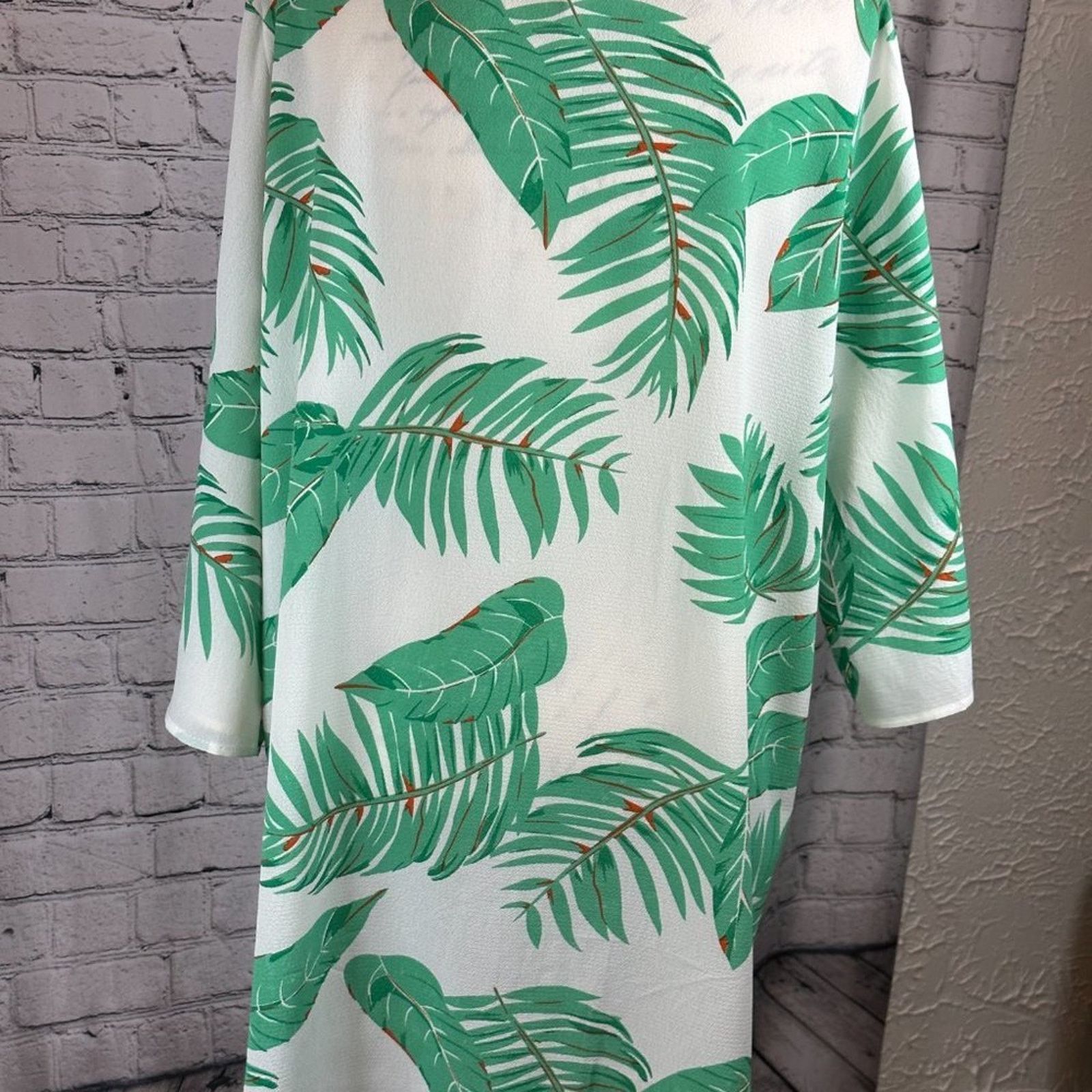 Other Abollria Womens Leaf Print Open Front Kimono- size XL Size XL / US 12-14 / IT 48-50 - 6 Thumbnail