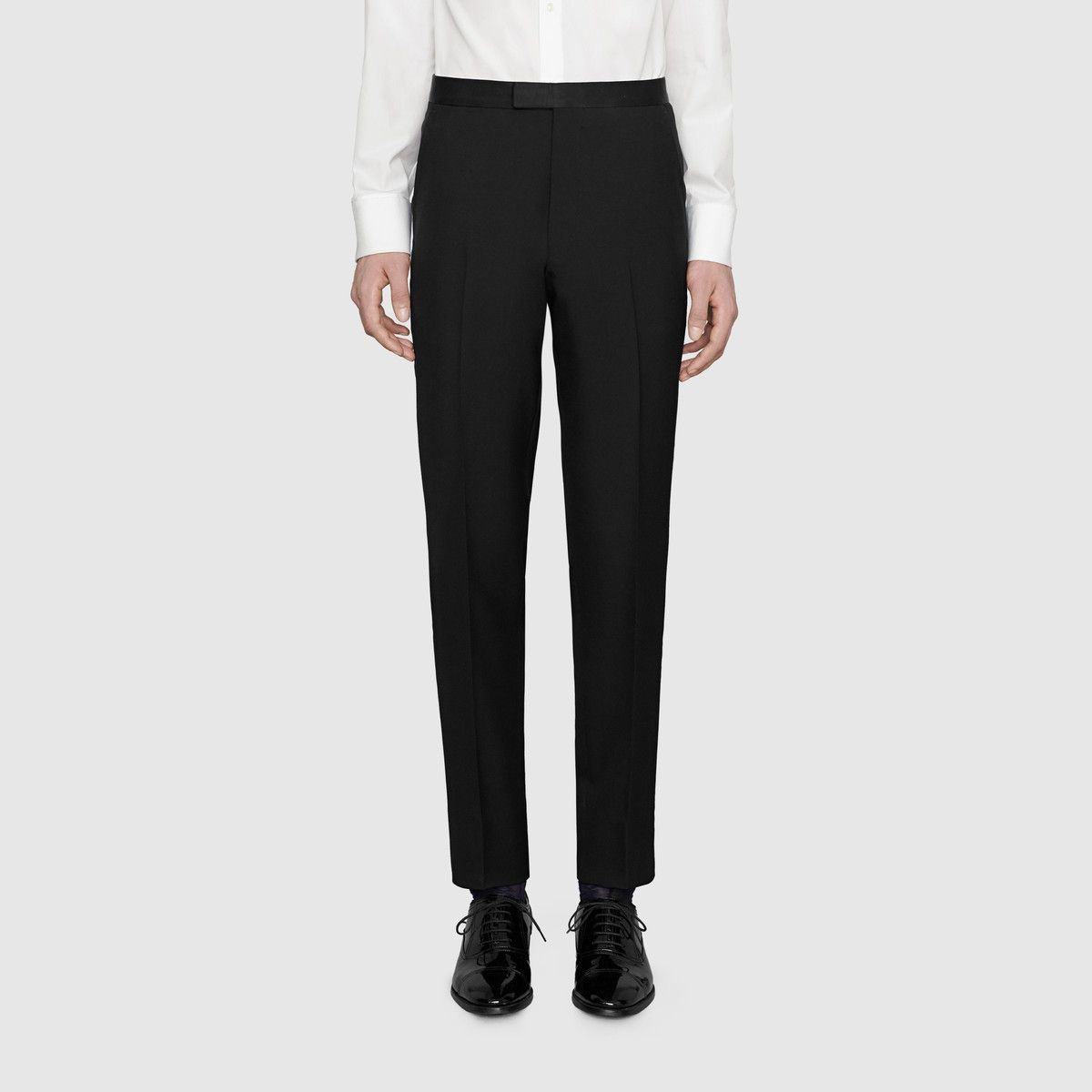 Gucci oc11z1025 Tapered Wool Mohair Tuxedo Suit in Black Size US M / EU 48-50 / 2 - 5 Thumbnail