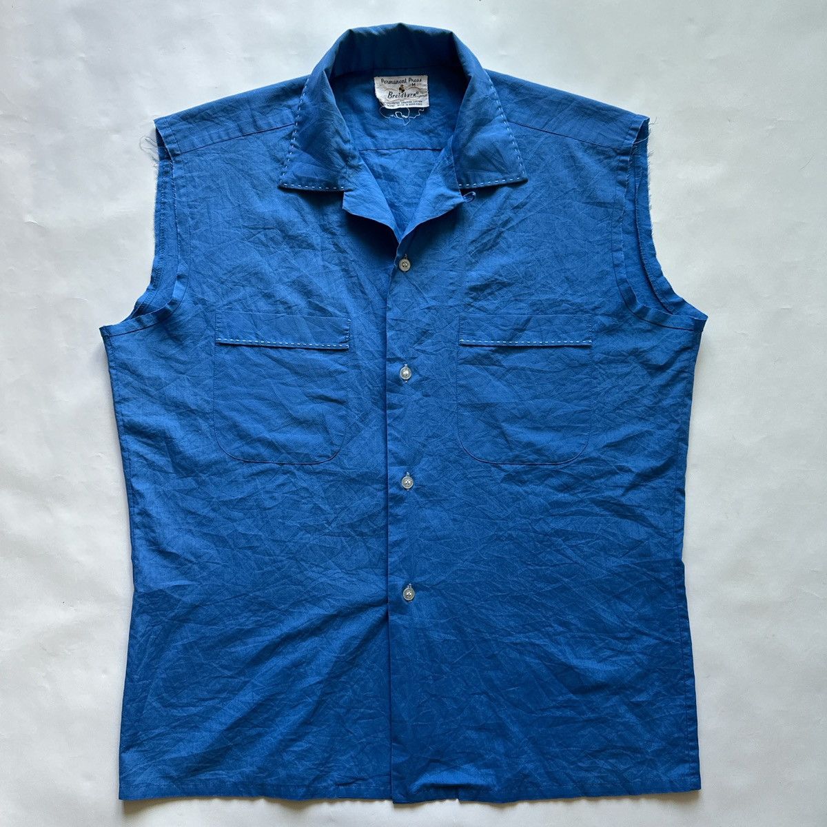 Vintage Braidburn permanent press mechanic blue collar shirt Size US M / EU 48-50 / 2 - 1 Thumbnail