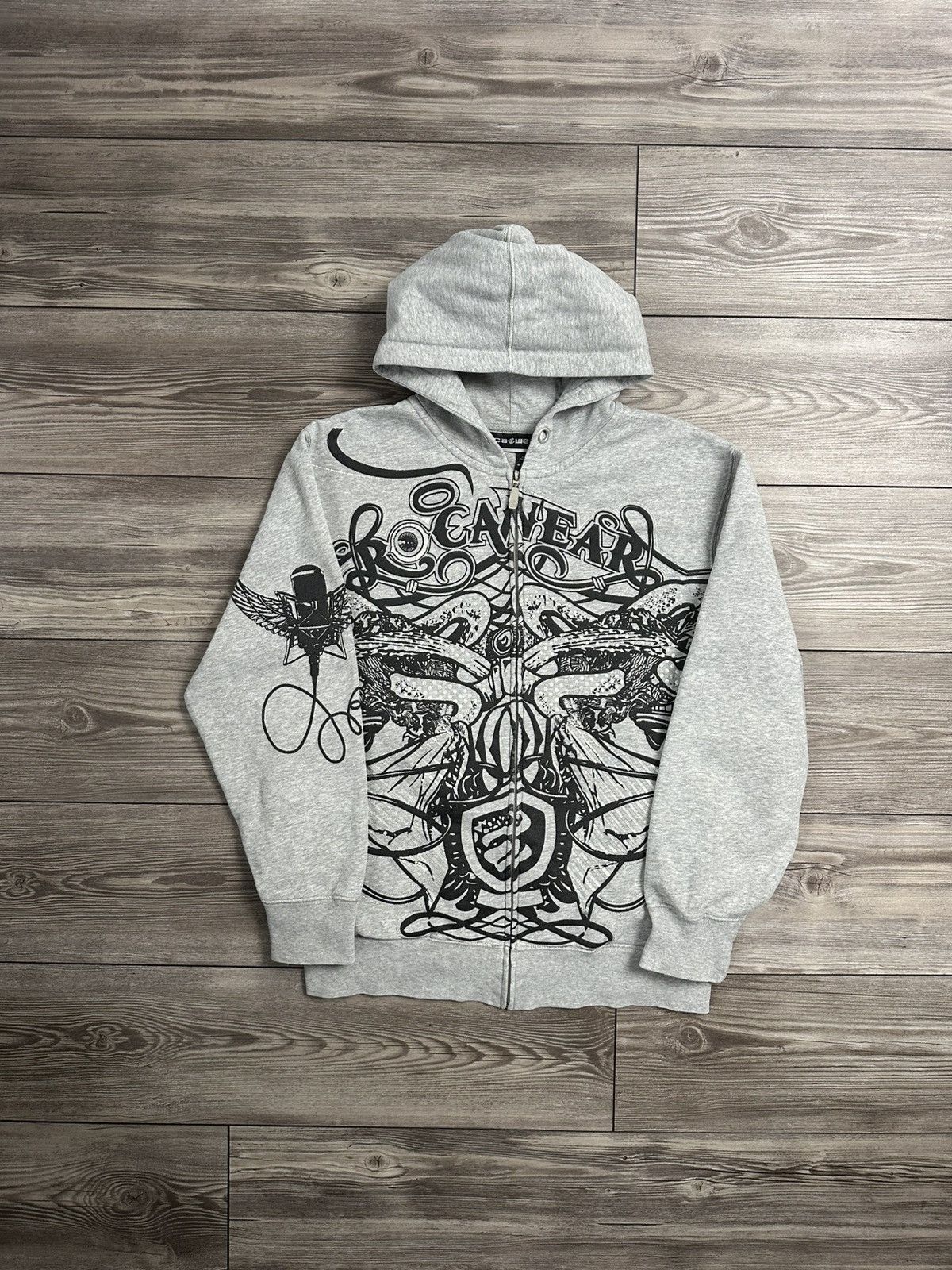 Affliction × Rocawear × Vintage Crazy Y2K Rocawear Zip Hoodie Size US L / EU 52-54 / 3 - 1 Thumbnail