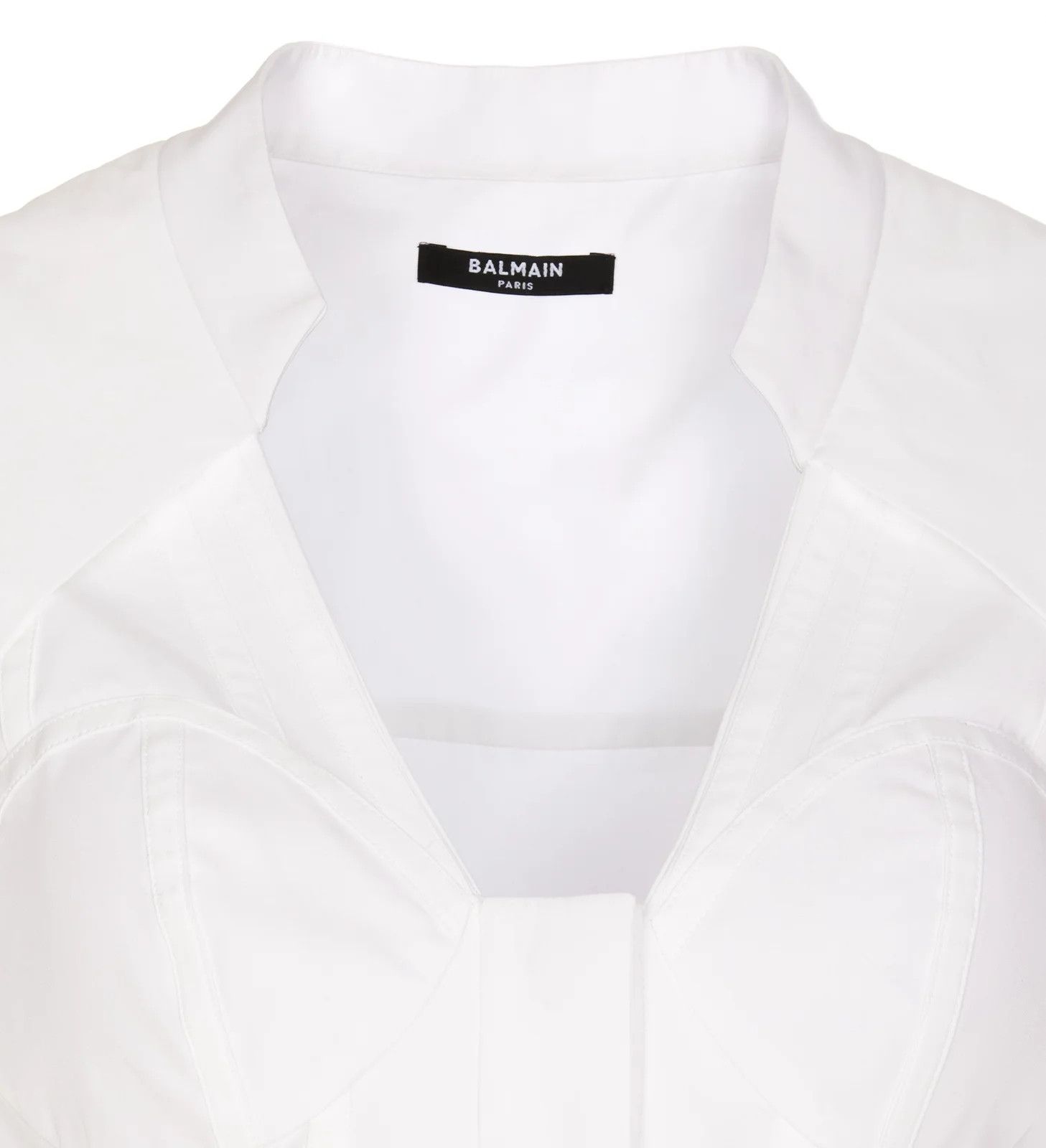 Balmain o1y0625 Solid Color Shirt & Blouse in White Size M / US 6-8 / IT 42-44 - 4 Thumbnail