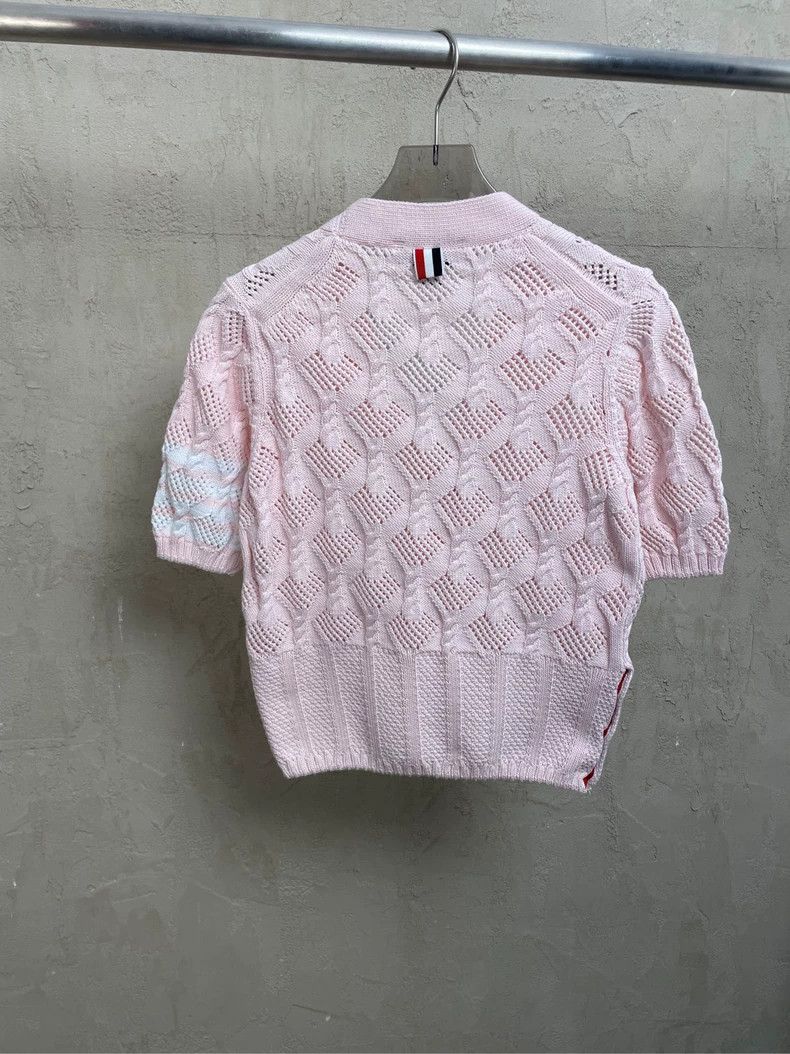 Thom Browne Thom browne Cherry pink new four-striped jacquart knitted s Size XS / US 0-2 / IT 36-38 - 2 Thumbnail