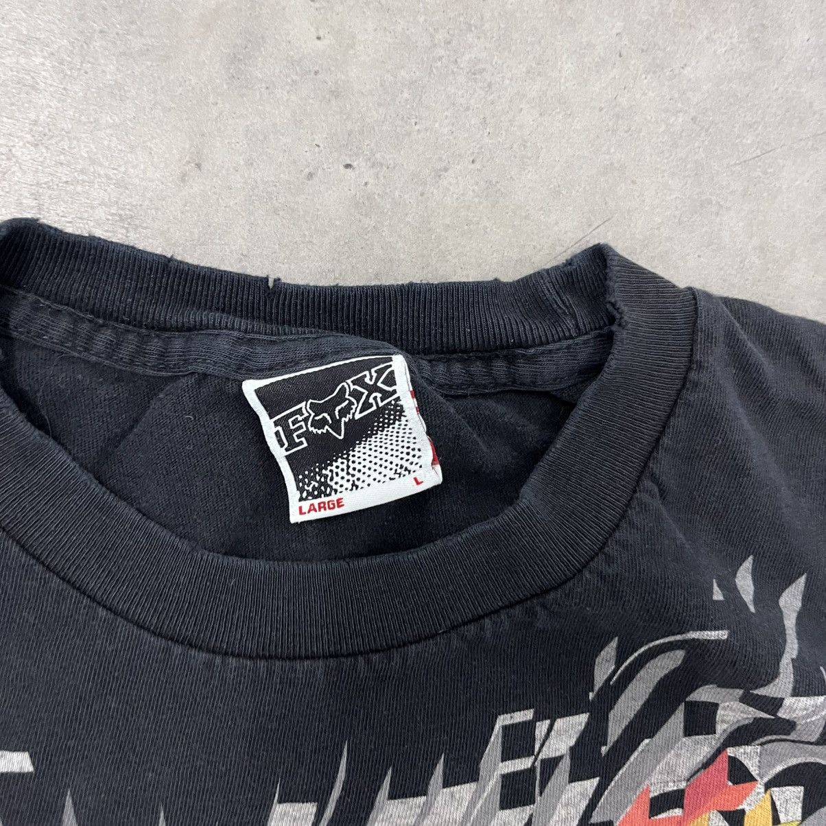 Fox Racing Crazy Y2K Fox Racing Black Red Burst Large Print Shirt Size US L / EU 52-54 / 3 - 3 Thumbnail