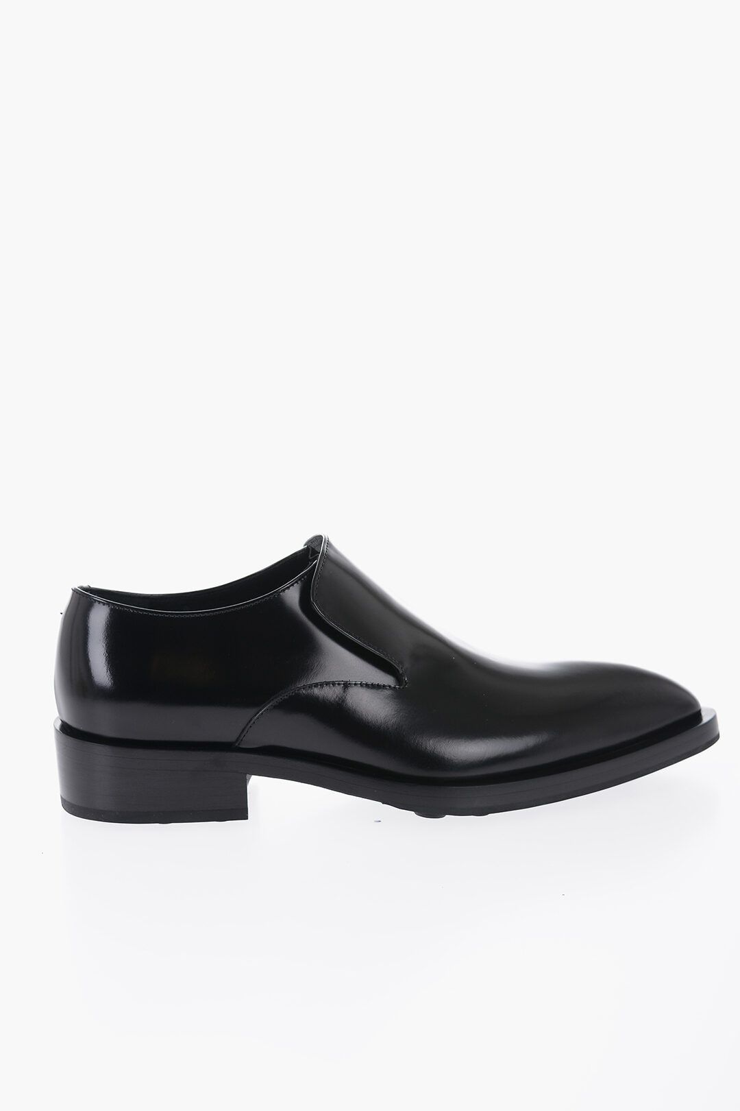 image of Jil Sander Og1Mm0424 Leather Pointed Loafers In Black, Men's (Size 10)
