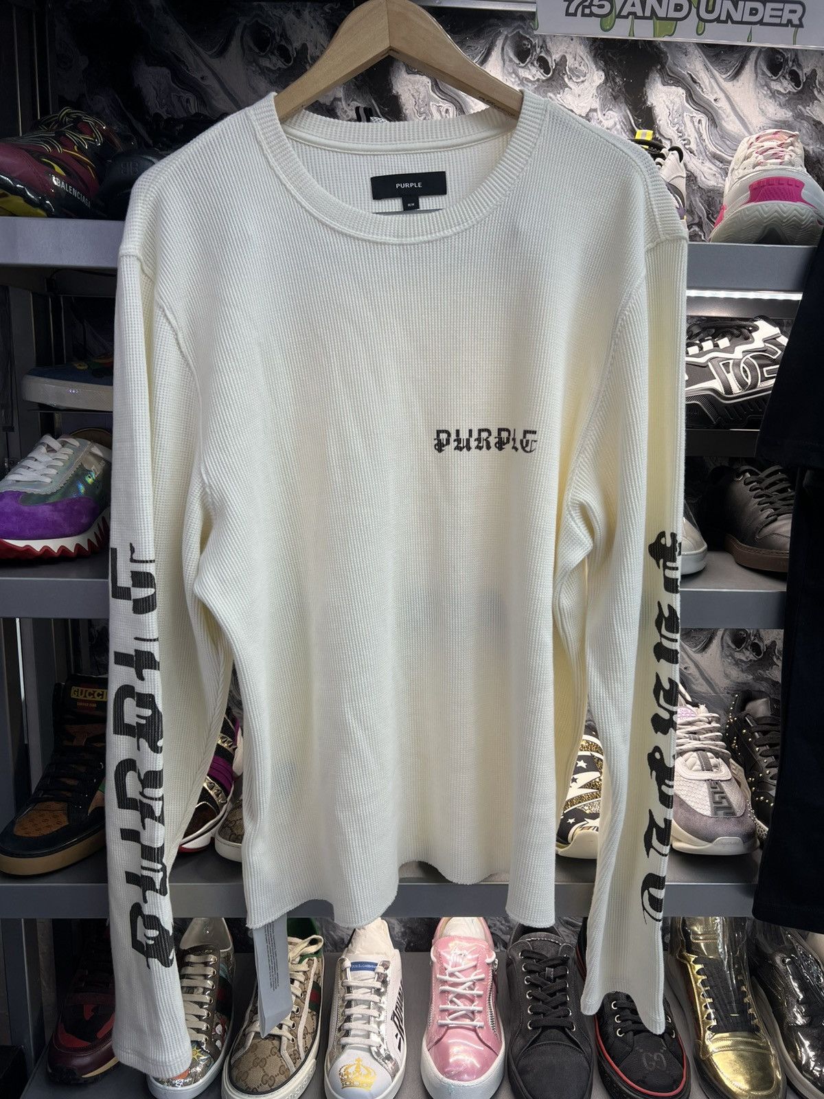 Purple Brand Purple Brand Logo Waffle Knit Long Sleeve Size US M / EU 48-50 / 2 - 1 Thumbnail