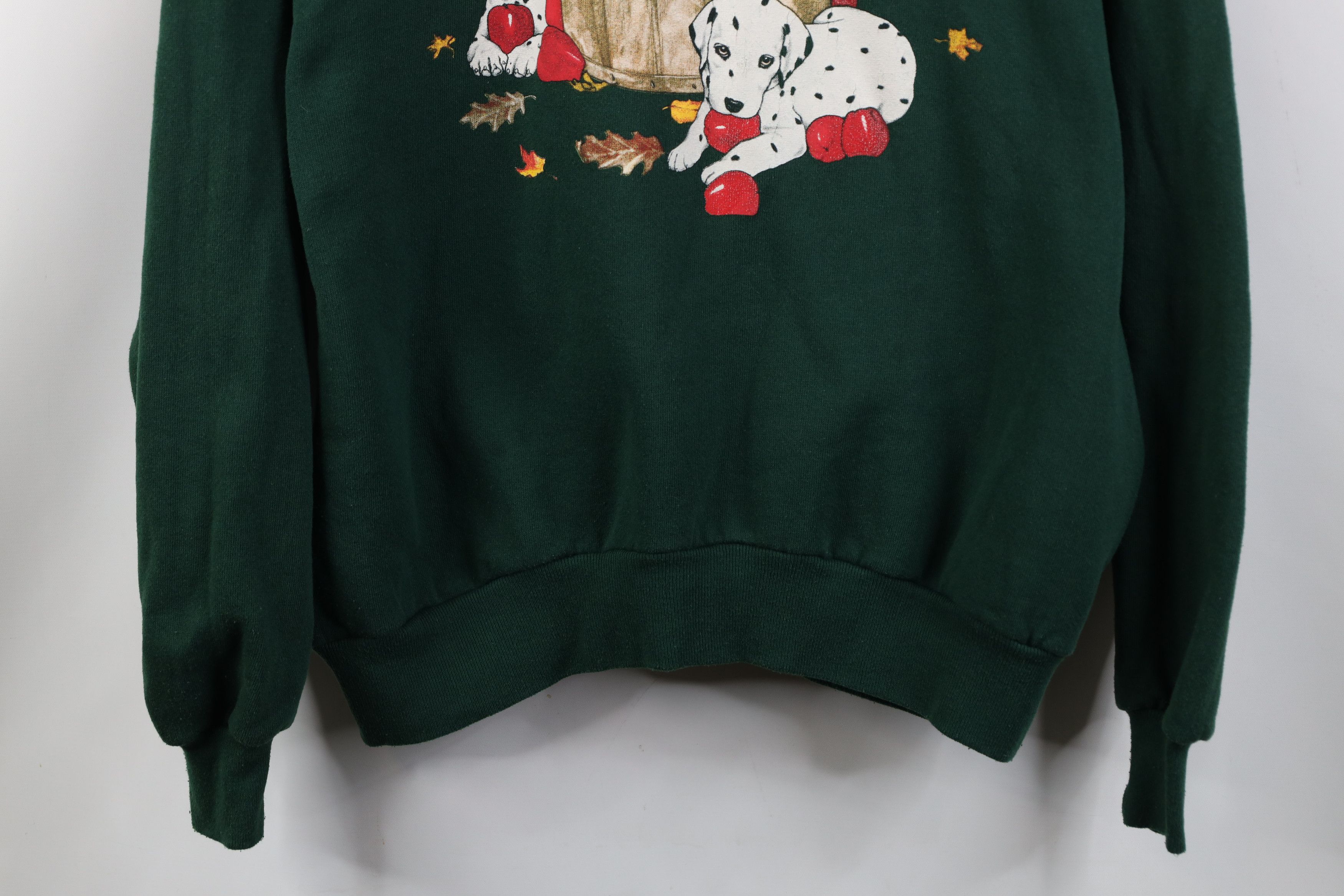 Vintage Vintage 90s Apple Orchard Dalmatian Dog Puppy Sweatshirt Size XL / US 12-14 / IT 48-50 - 3 Thumbnail