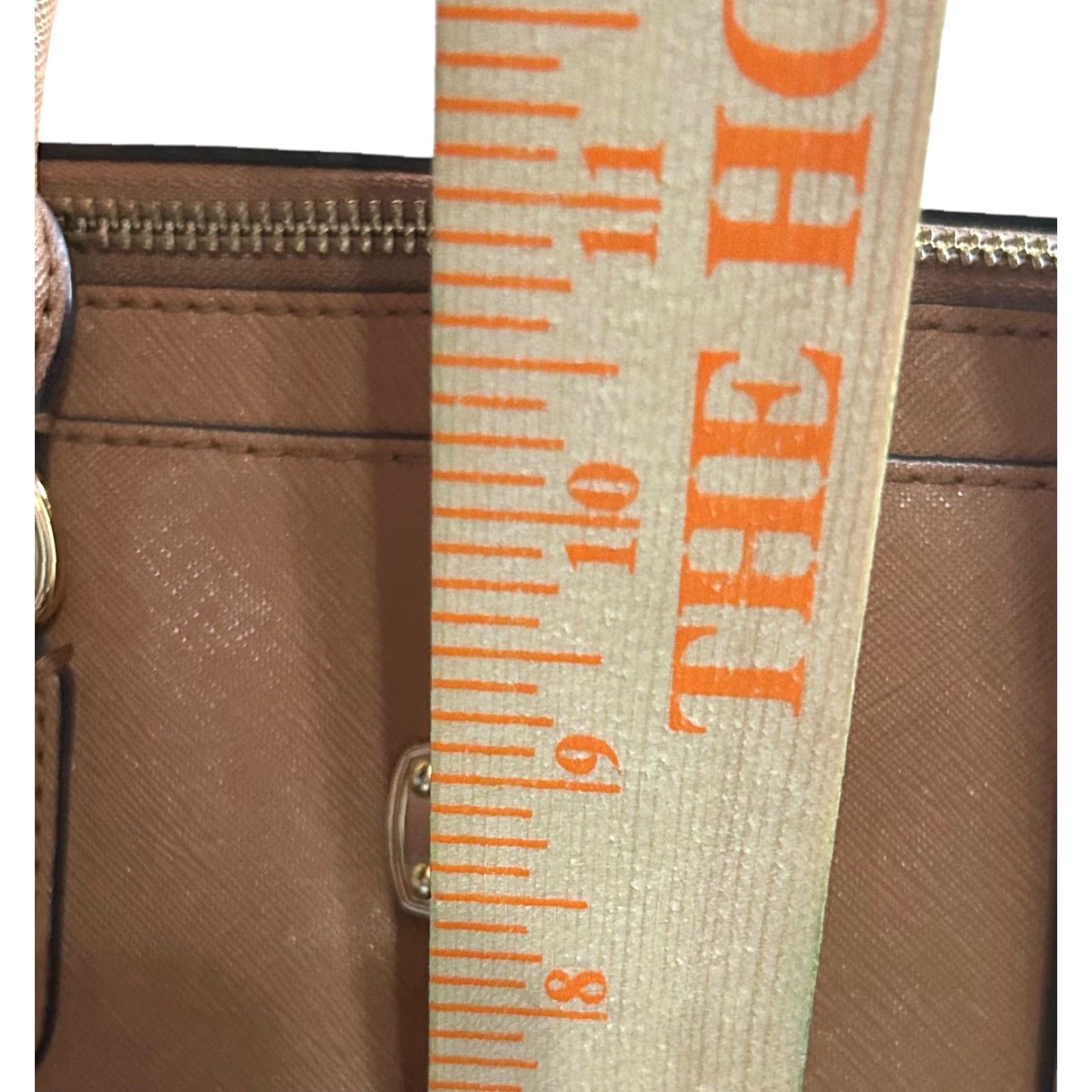 Michael Kors Michael Kors Leather Satchel Bag Brown Saffiano Top Handle Dome Handbag Ladies Medium Brown Leather Satchel Bag Front Markings Inside Stains Size M / US 6-8 / IT 42-44 - 6 Thumbnail