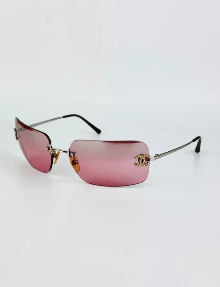 Chanel CHANEL Sunglasses 4017-D Rimless Rhinestone Size ONE SIZE - 1 Thumbnail