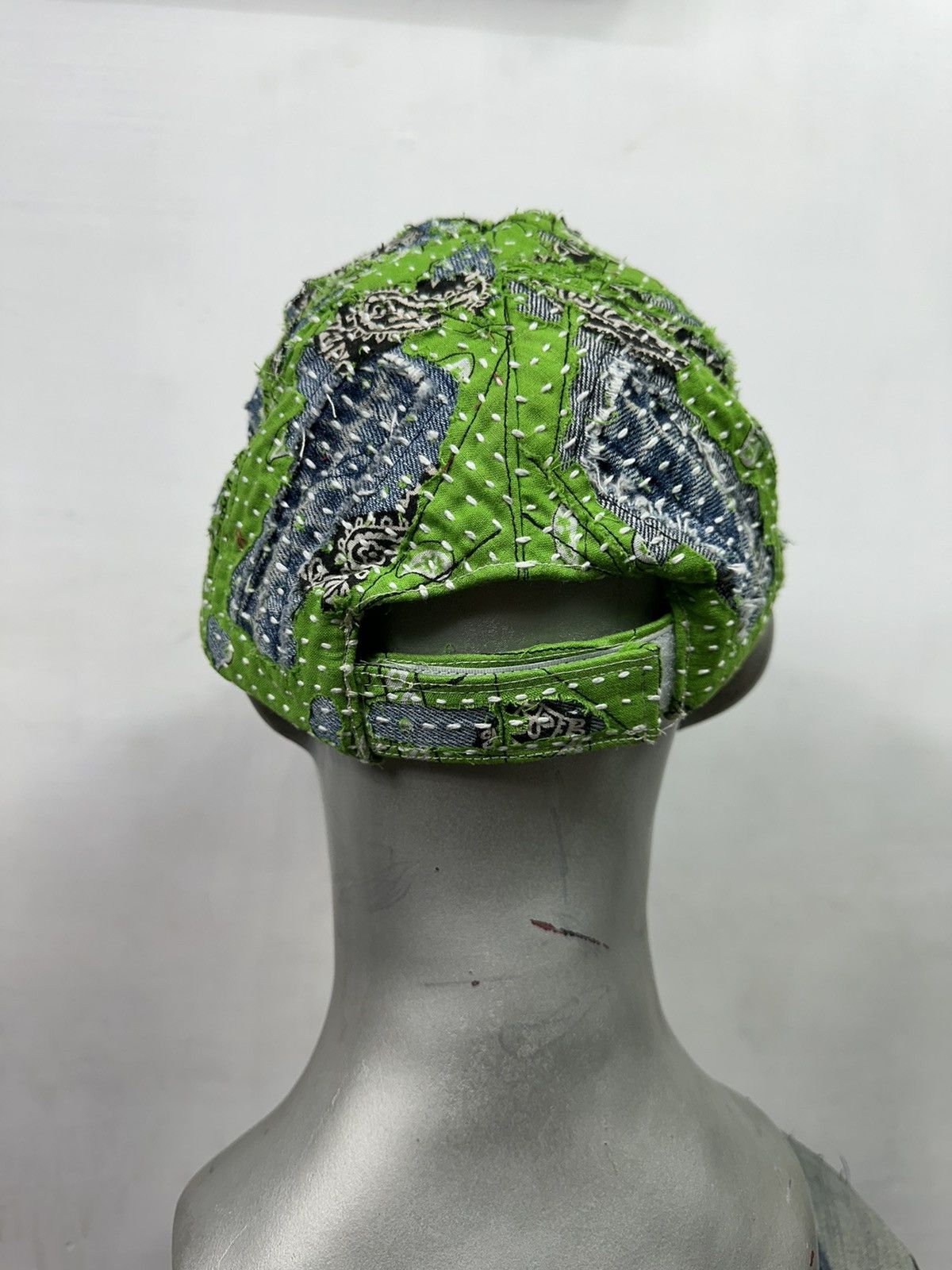 Art Comes First × Handmade Custom Made Distressed Paisley Patchwork Boro hats Size ONE SIZE - 8 Thumbnail