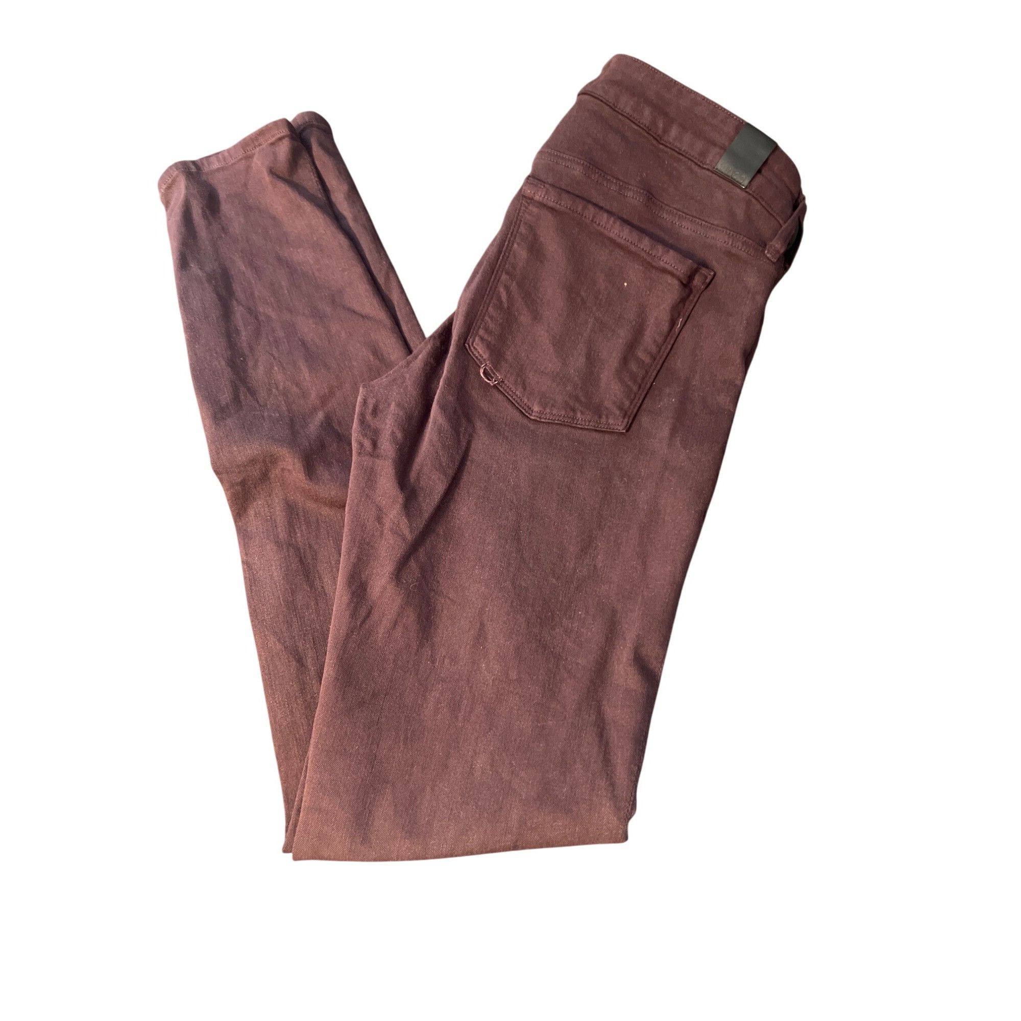 Vince Vince Maroon Stretch Cotton Skinny Jeans Jegging Purple Faux Size 28" / US 6 / IT 42 - 3 Thumbnail