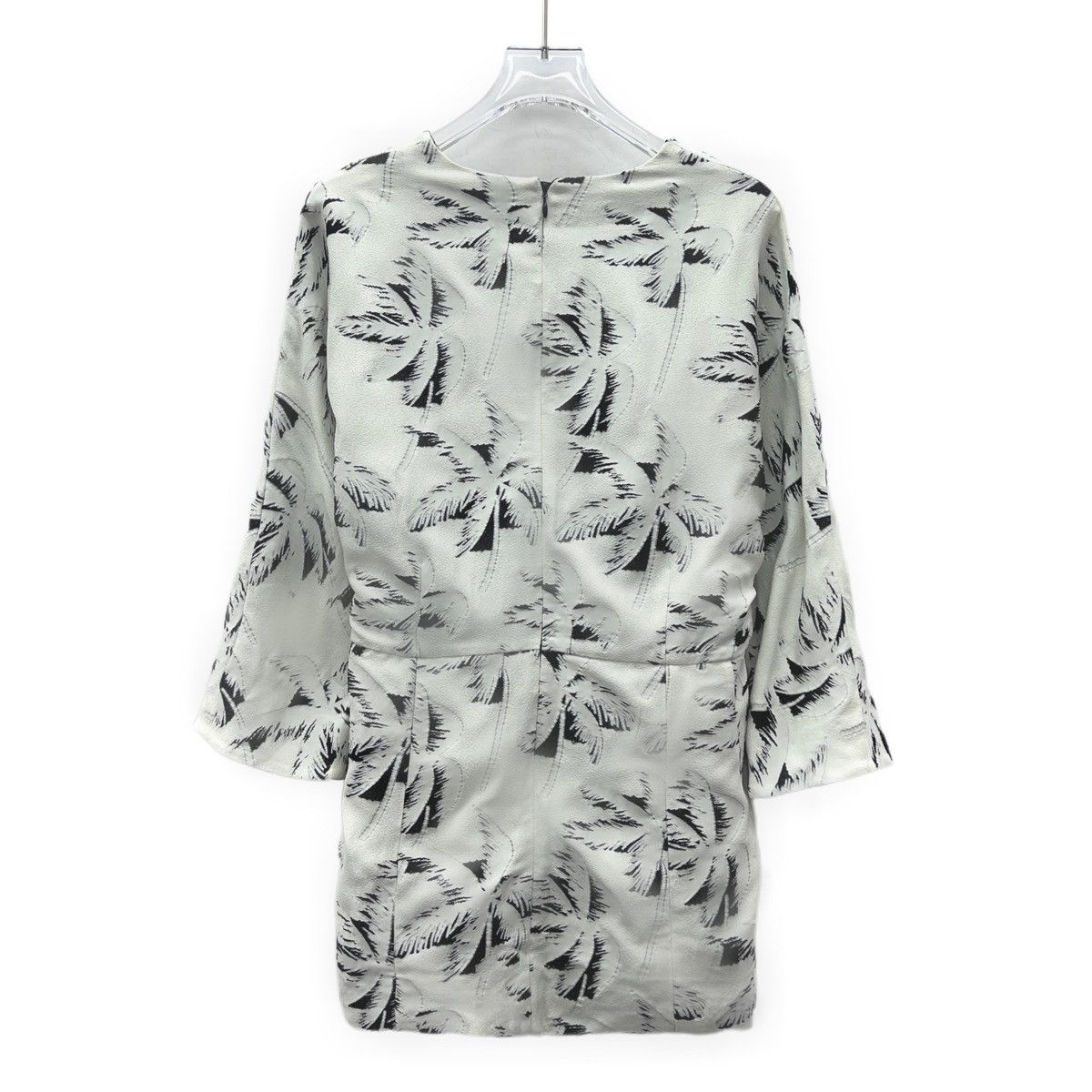 Marni MARNI White Palm Tree Printed Long Sleeve Dress K26WX Size M / US 6-8 / IT 42-44 - 2 Thumbnail