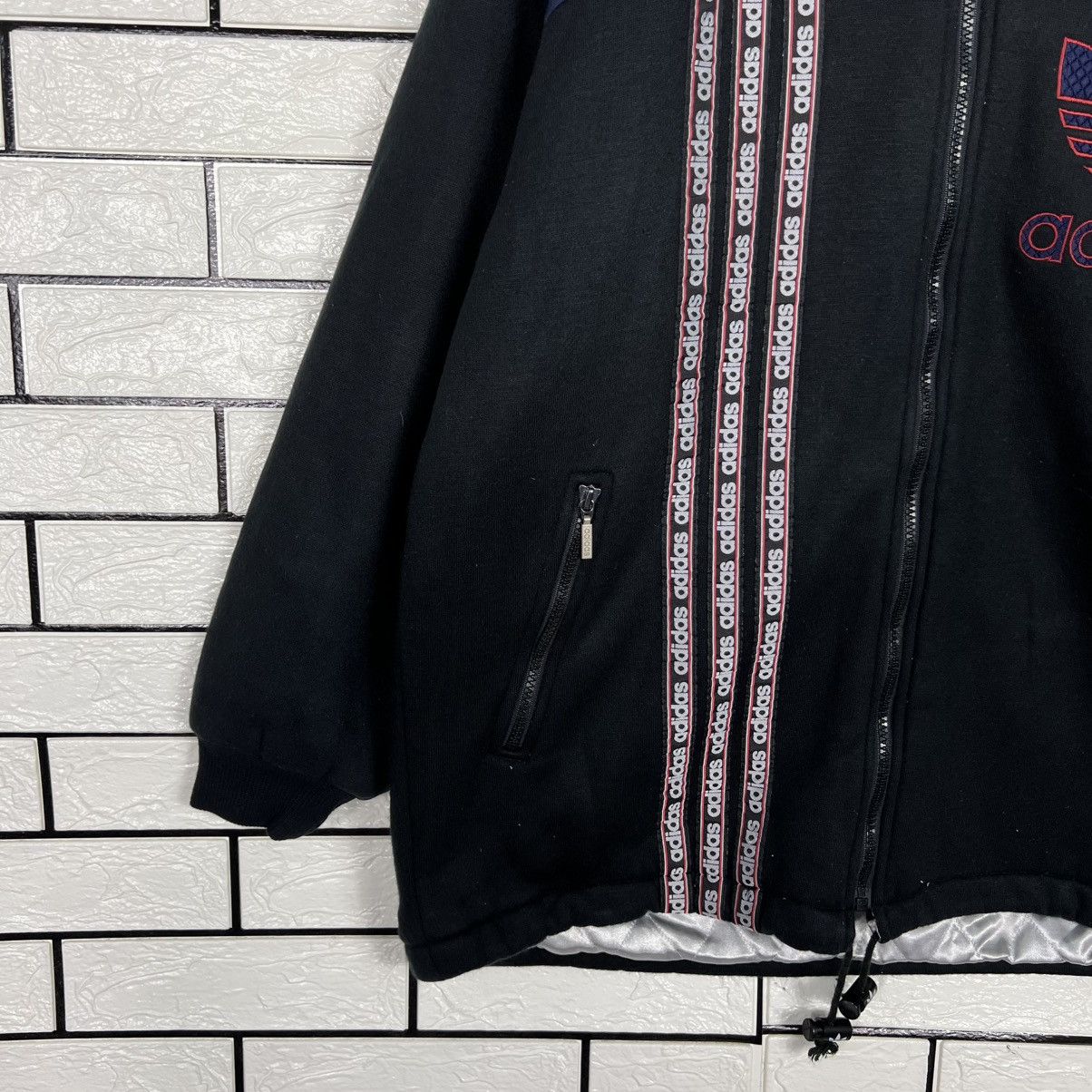 Adidas Vintage 90's ADIDAS Fleece Lined Hooded Jacket #4060-C184 Size US M / EU 48-50 / 2 - 6 Thumbnail