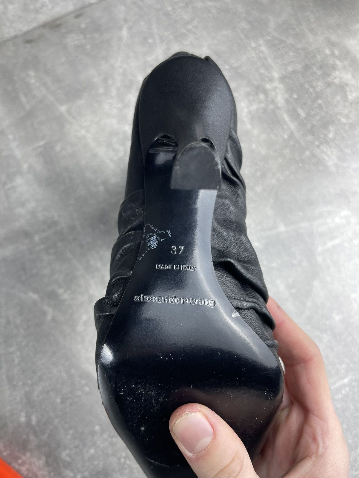 Alexander Wang Alexander Wang Ruched Leather High Heel Ankle Boots Black Size US 7 / IT 37 - 12 Thumbnail