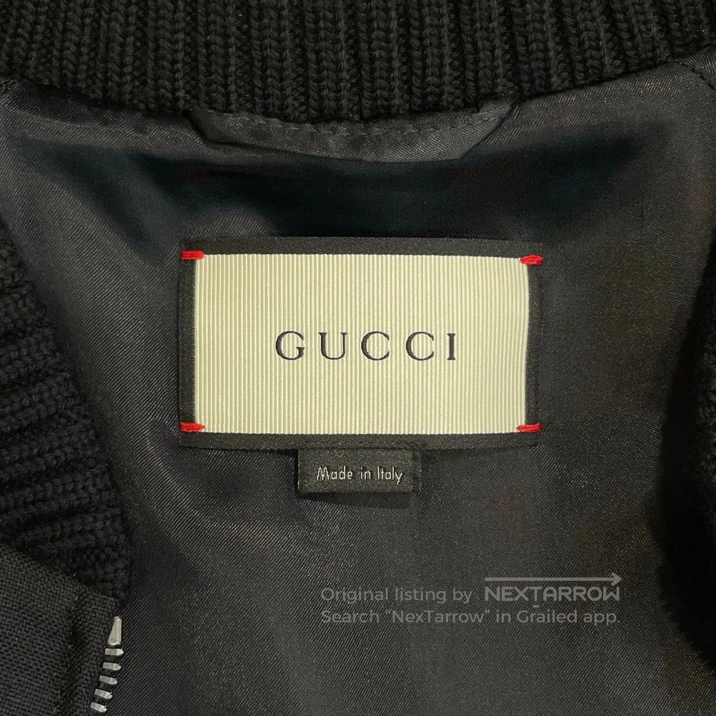 Gucci black embroidered bomber jacket by Gucci. Size US M / EU 48-50 / 2 - 5 Thumbnail