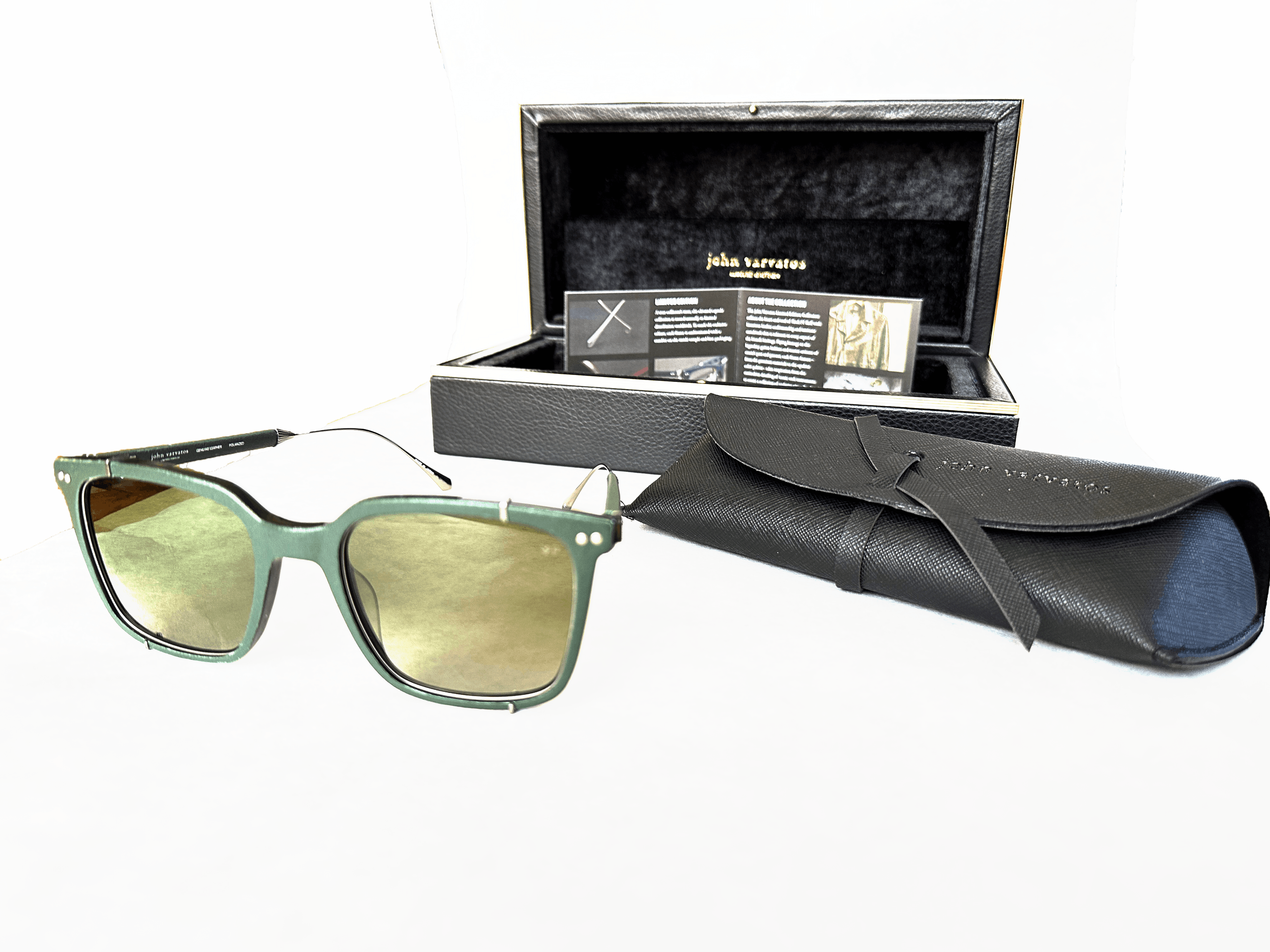 John Varvatos Limited Edition SJVA201 Leather Sunglasses Size ONE SIZE - 1 Thumbnail