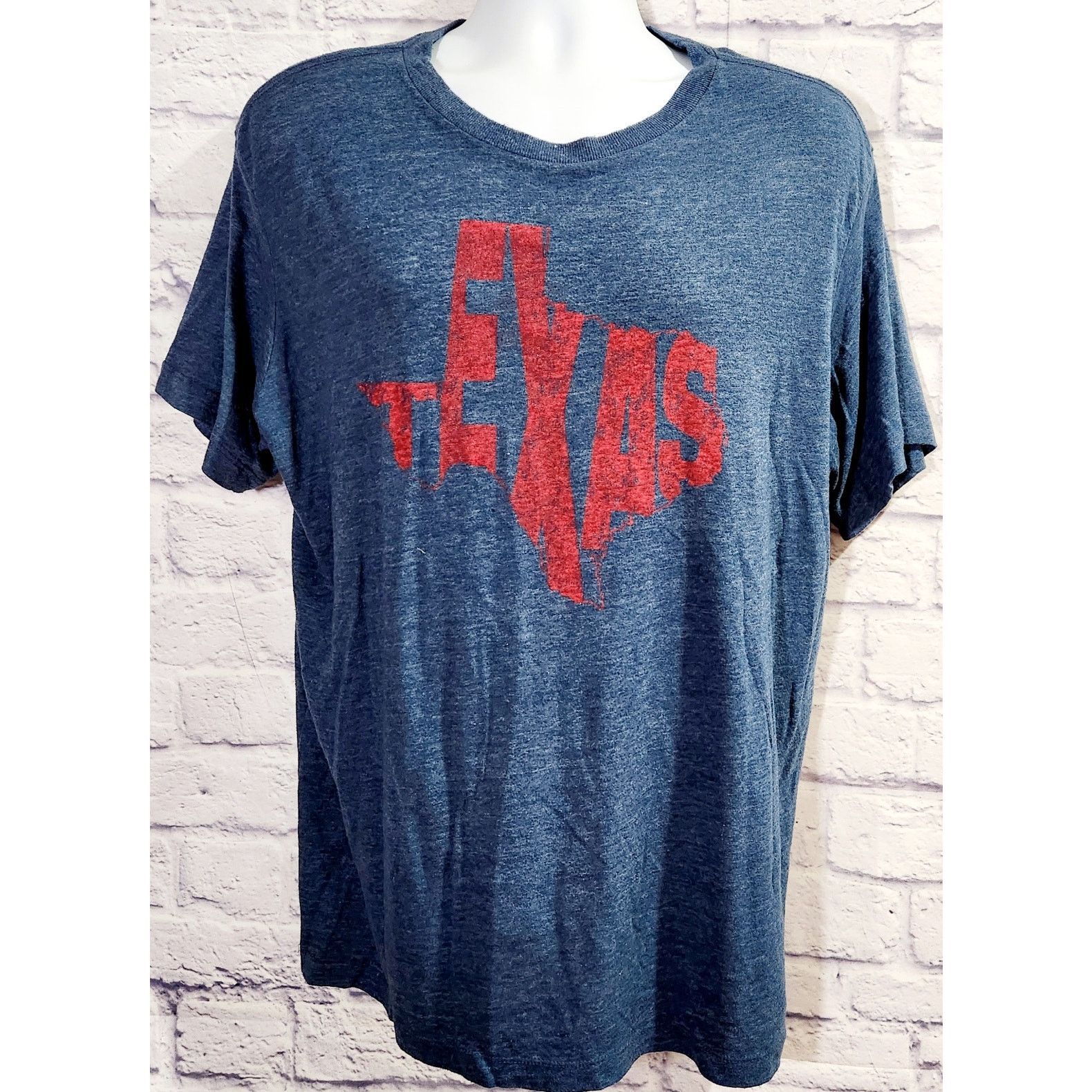 Other State Of Mine Blue Heathered Red TEXAS Graphic Logo Shirt XL Size US XL / EU 56 / 4 - 1 Thumbnail