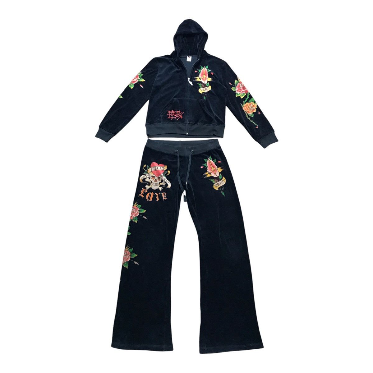 Christian Audigier × Ed Hardy EdHardy ChristianAudigier Velvet Embroidered Set Jacket/Pant Size US S / EU 44-46 / 1 - 5 Thumbnail