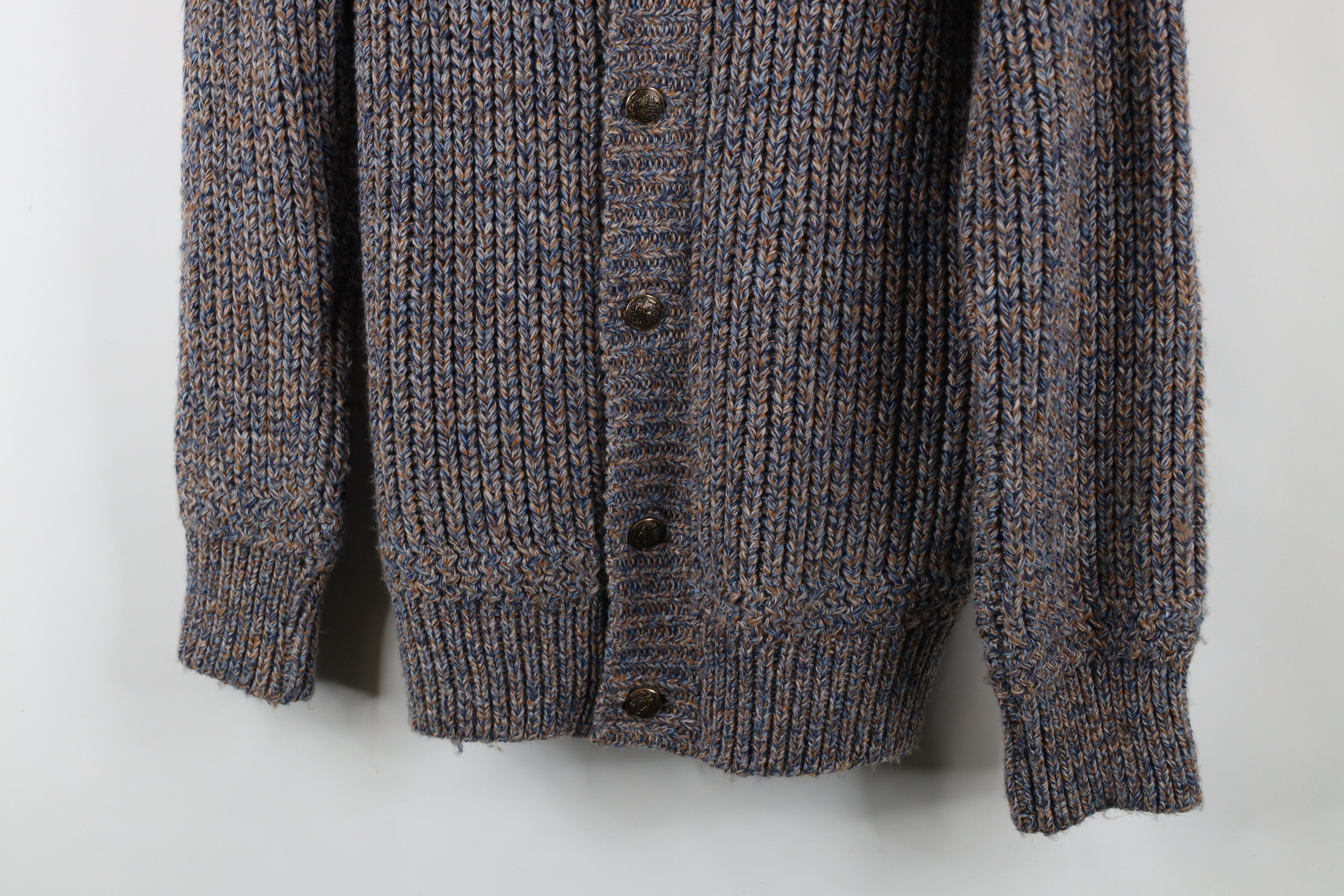 Vintage Vintage 60s 70s Streetwear Knit Shawl Cardigan Sweater Size US L / EU 52-54 / 3 - 3 Thumbnail