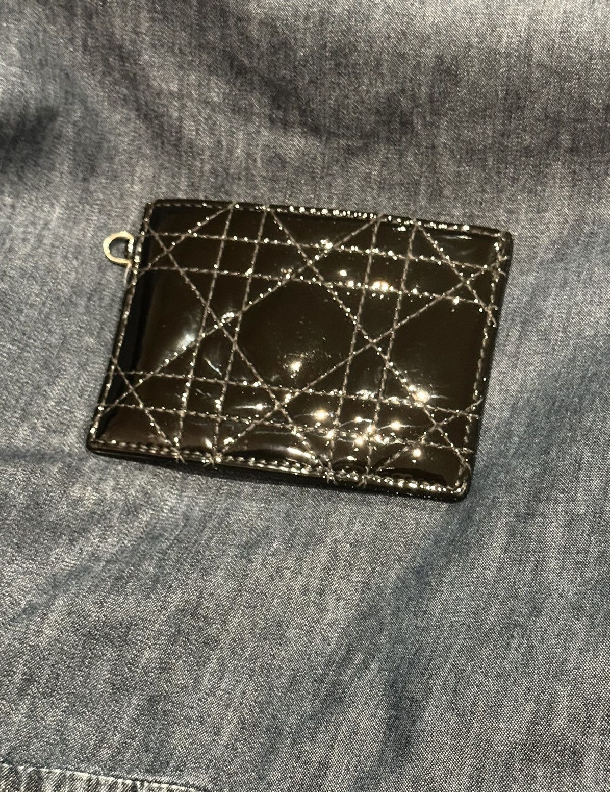 Dior Christian Dior Miss Dior Leather Quilted Card Holder Wallet Size ONE SIZE - 8 Thumbnail