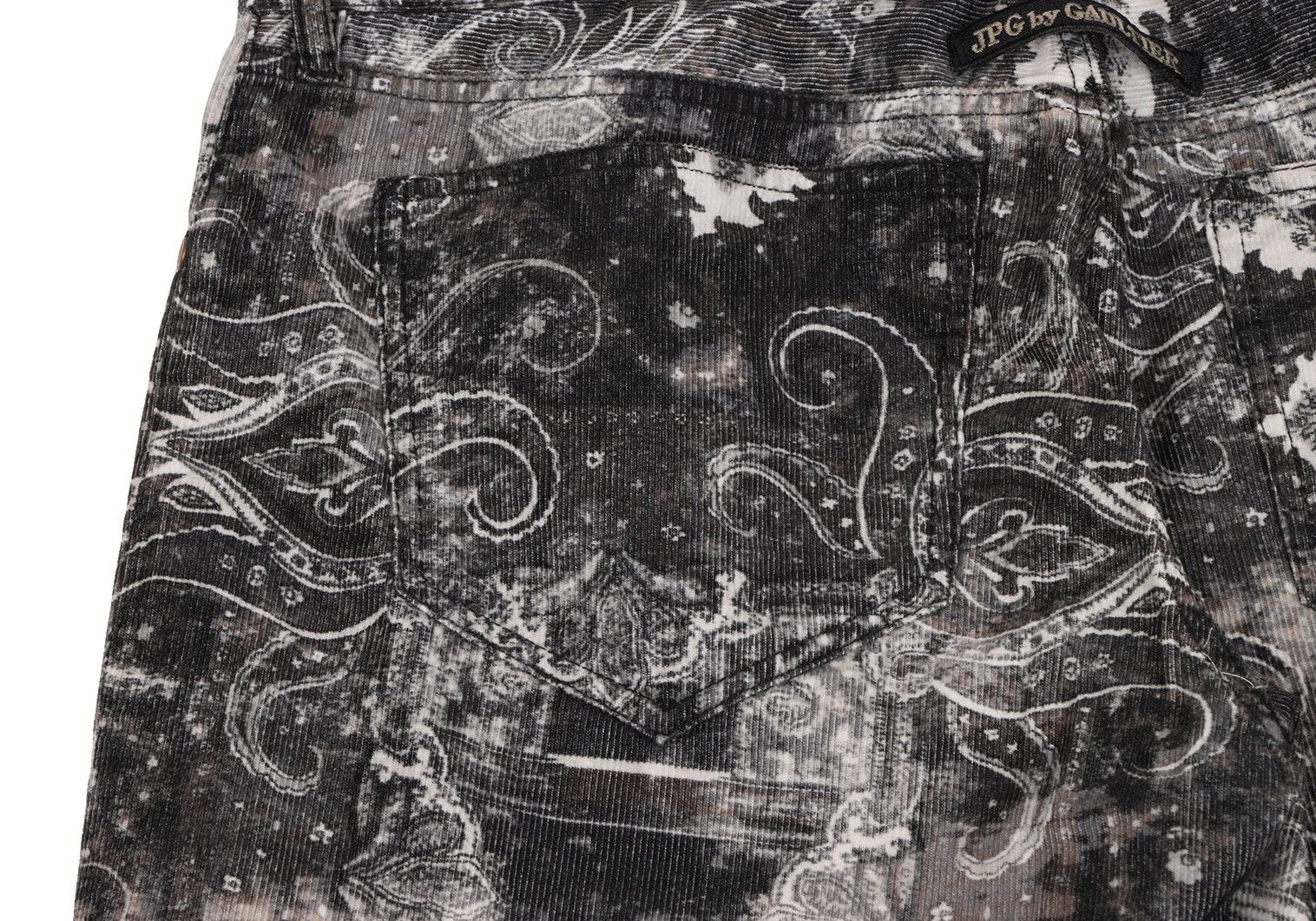 Jean Paul Gaultier Corduroy Flared Pants in Black and Off-White Size US 32 / EU 48 - 15 Thumbnail