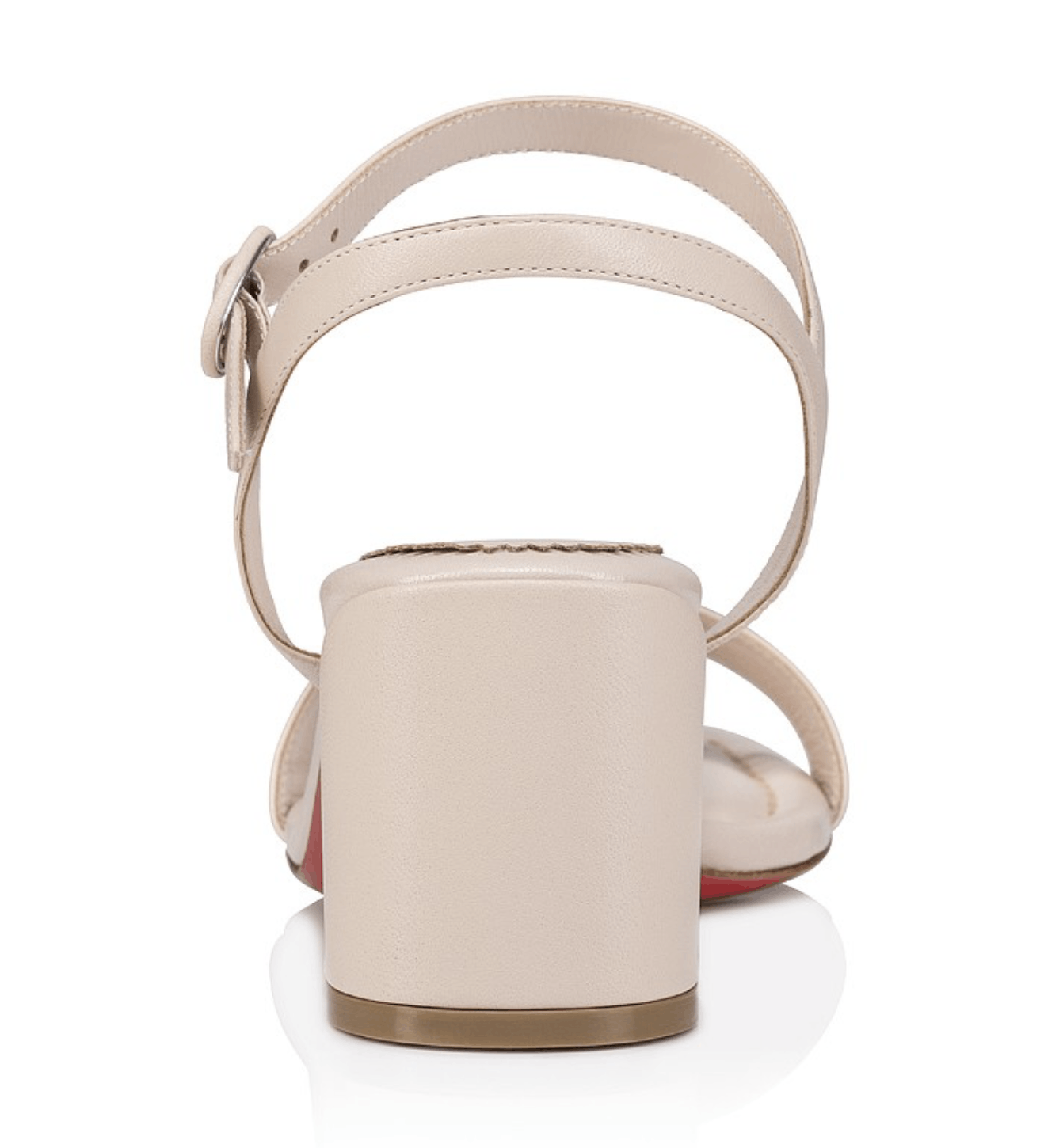 Christian Louboutin Miss Jane Sandal 55 Leche Beige Ankle Strap Block Heel 37.5 Size US 7.5 / IT 37.5 - 13 Thumbnail
